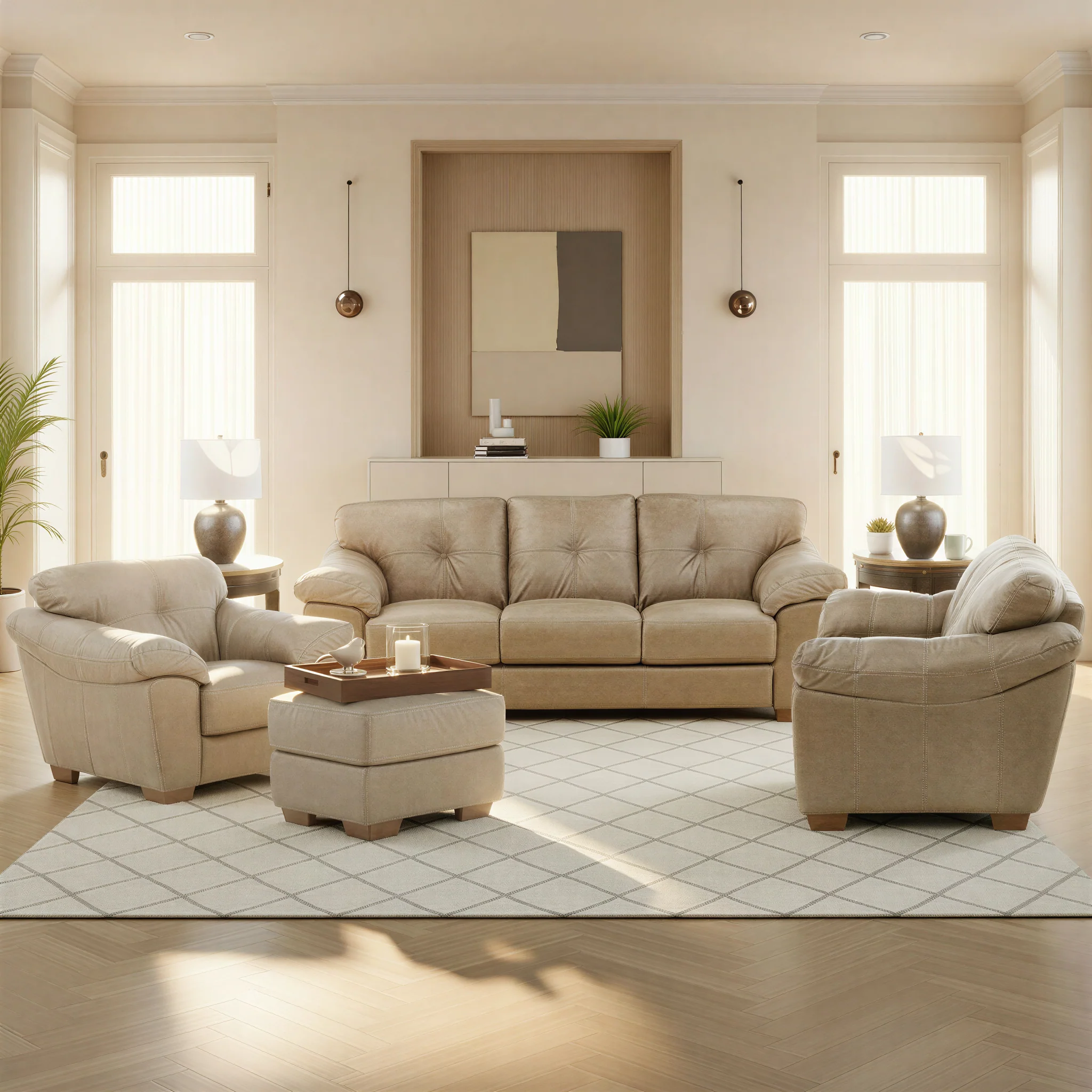 Camy Leather Sofa