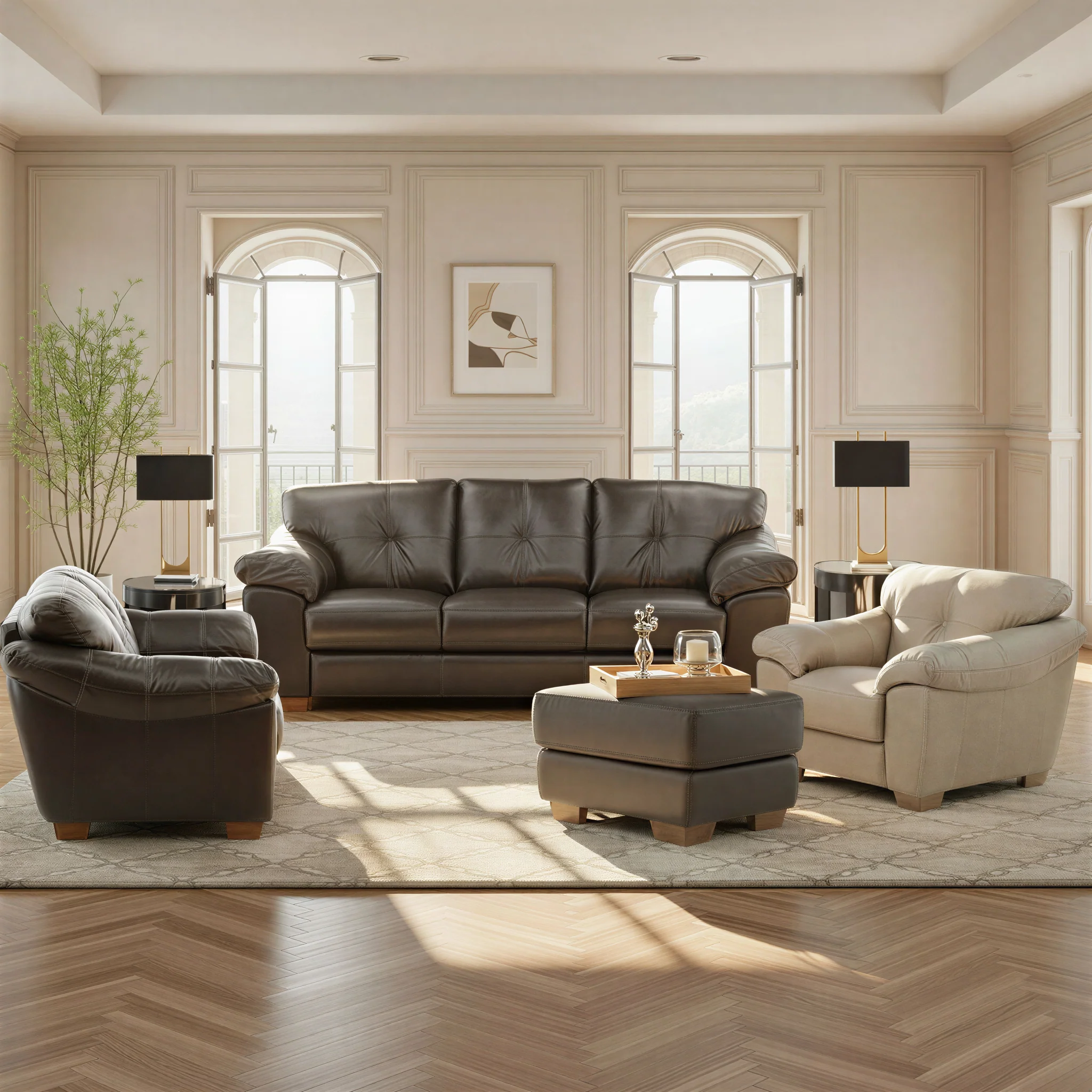Camy Leather Sofa