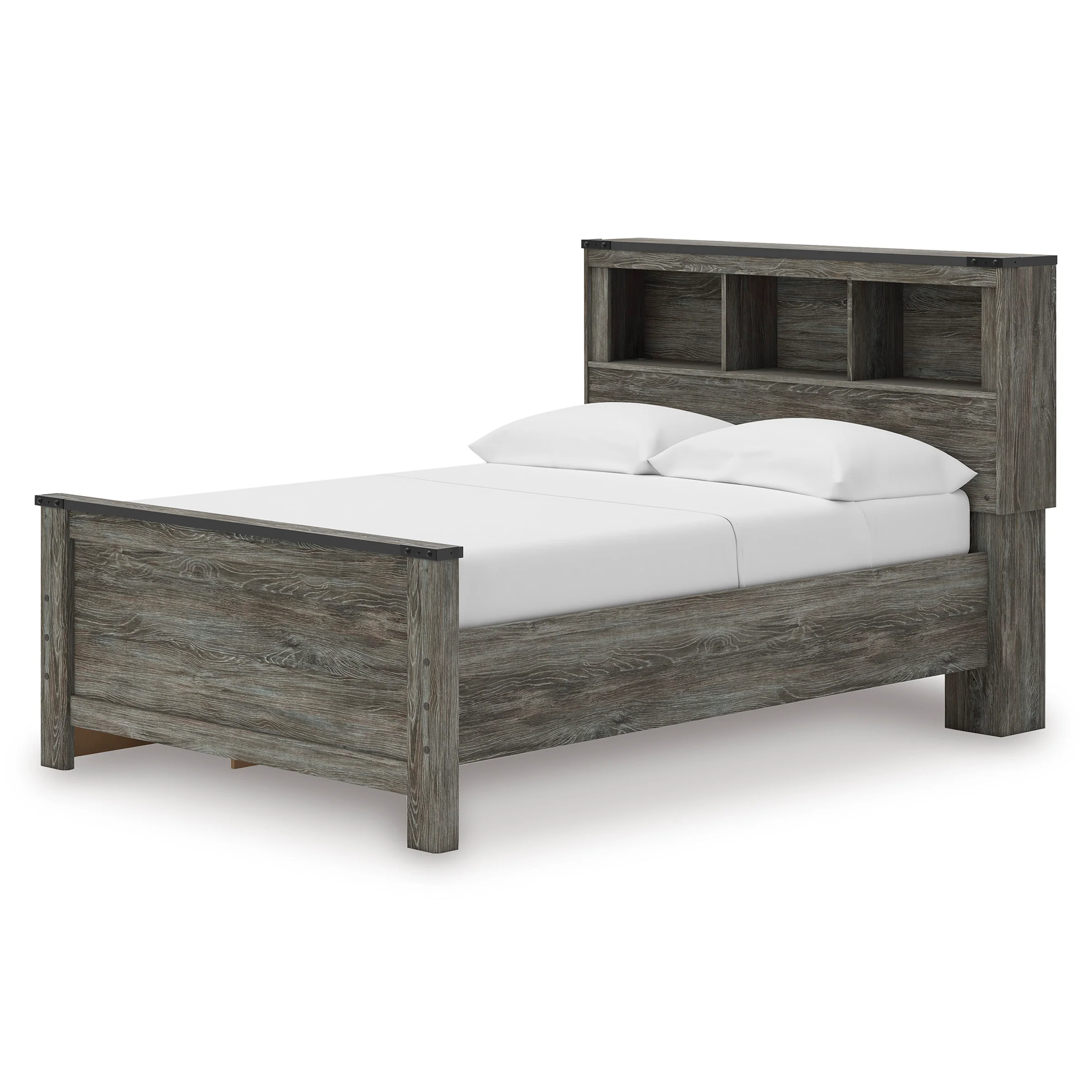 Frandern Bookcase Panel Bed with Storage