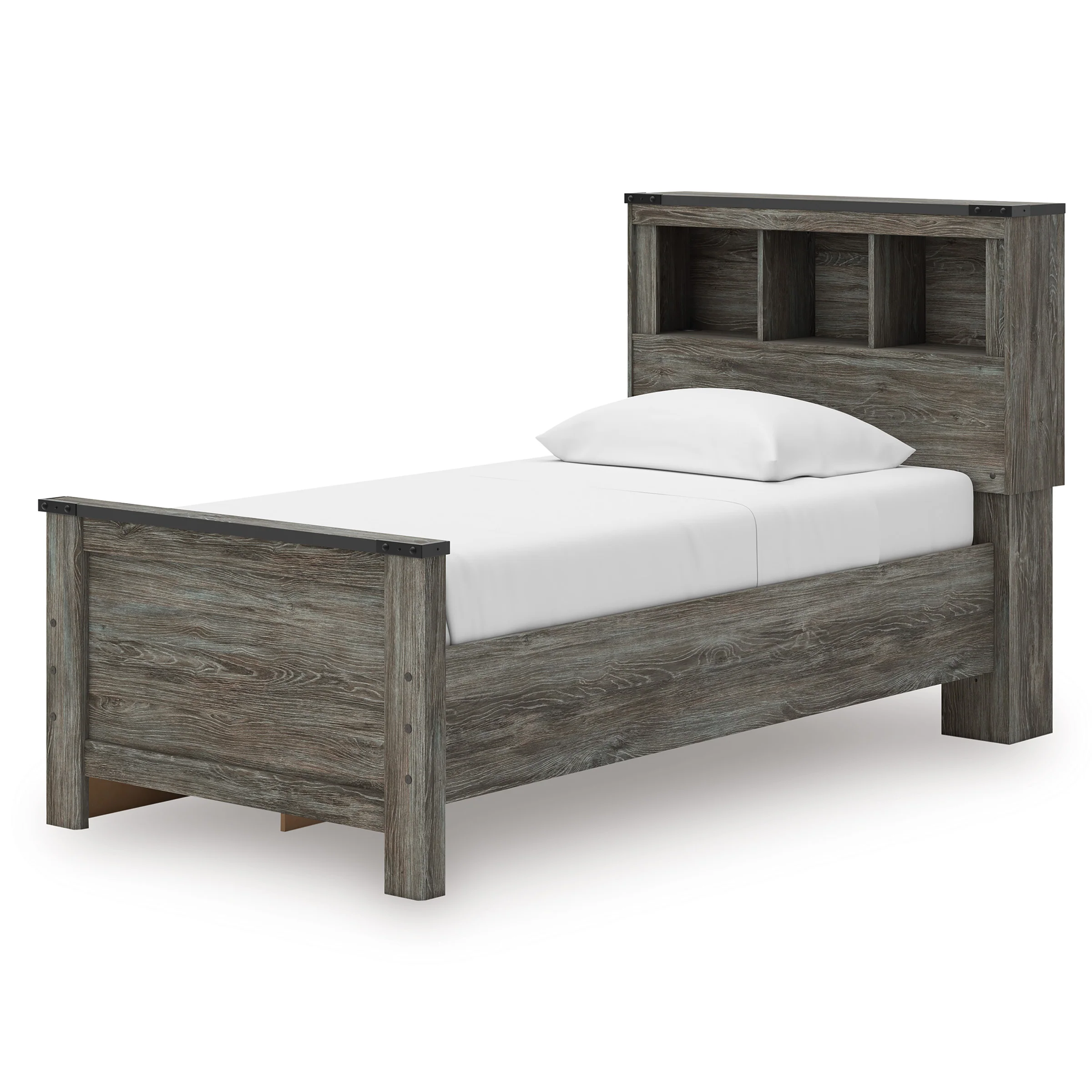 Frandern Bookcase Panel Bed with Storage