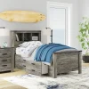 Frandern Bookcase Panel Bed with Storage