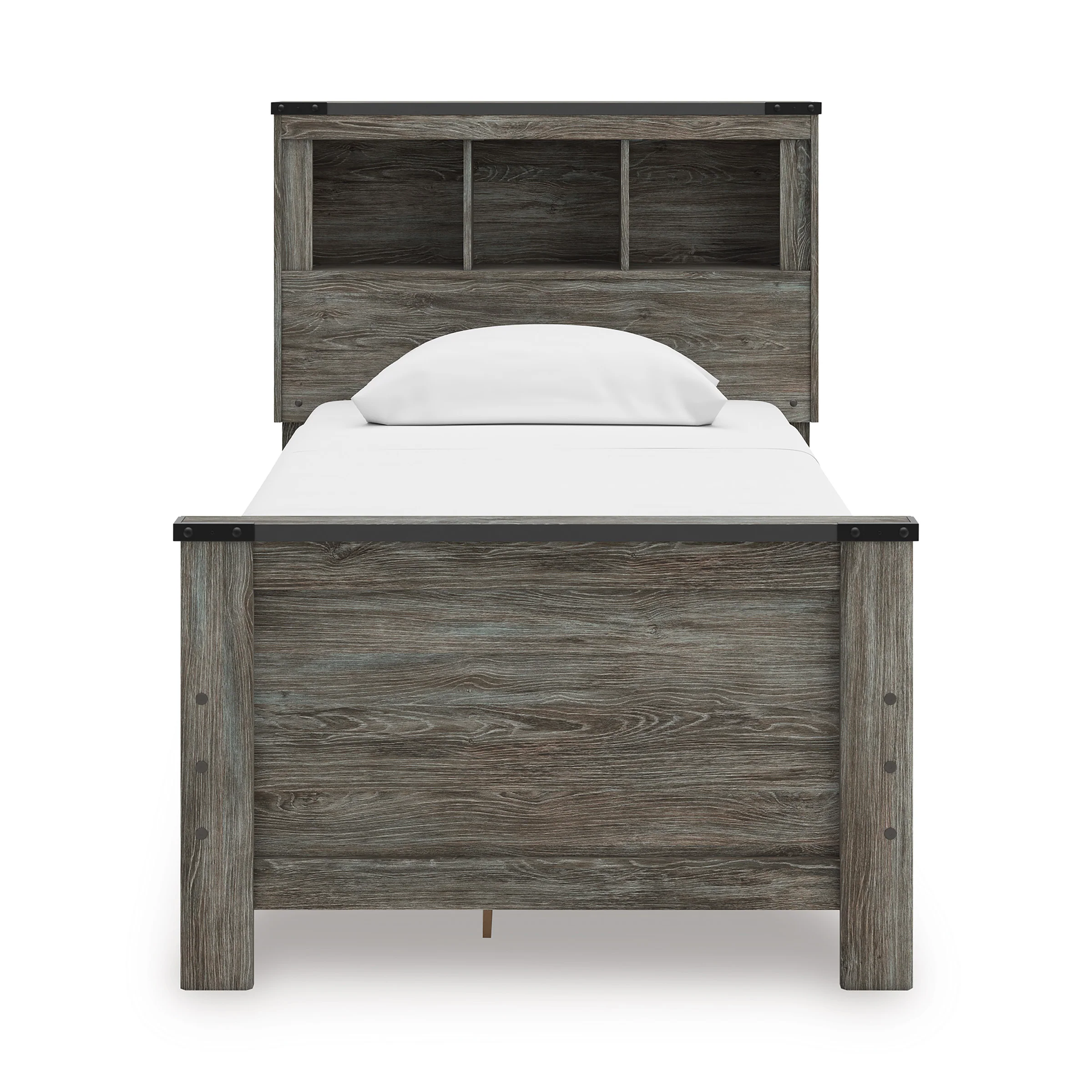 Frandern Bookcase Panel Bed with Storage