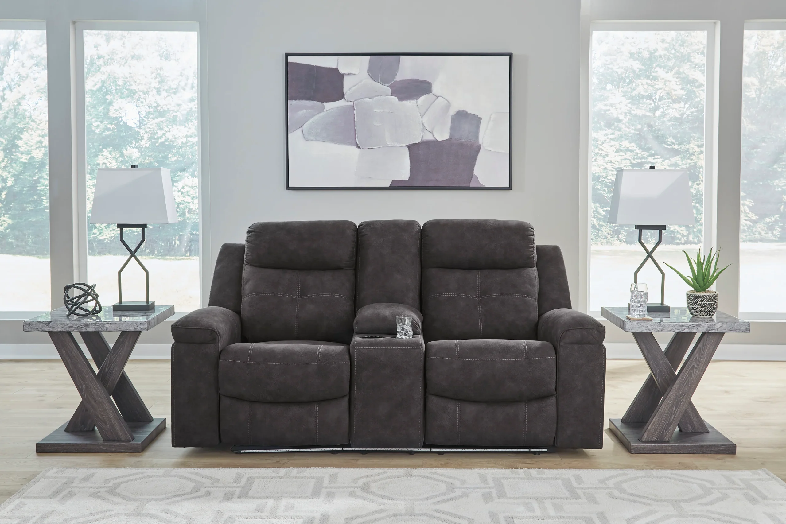 Brysonview Reclining Console Loveseat