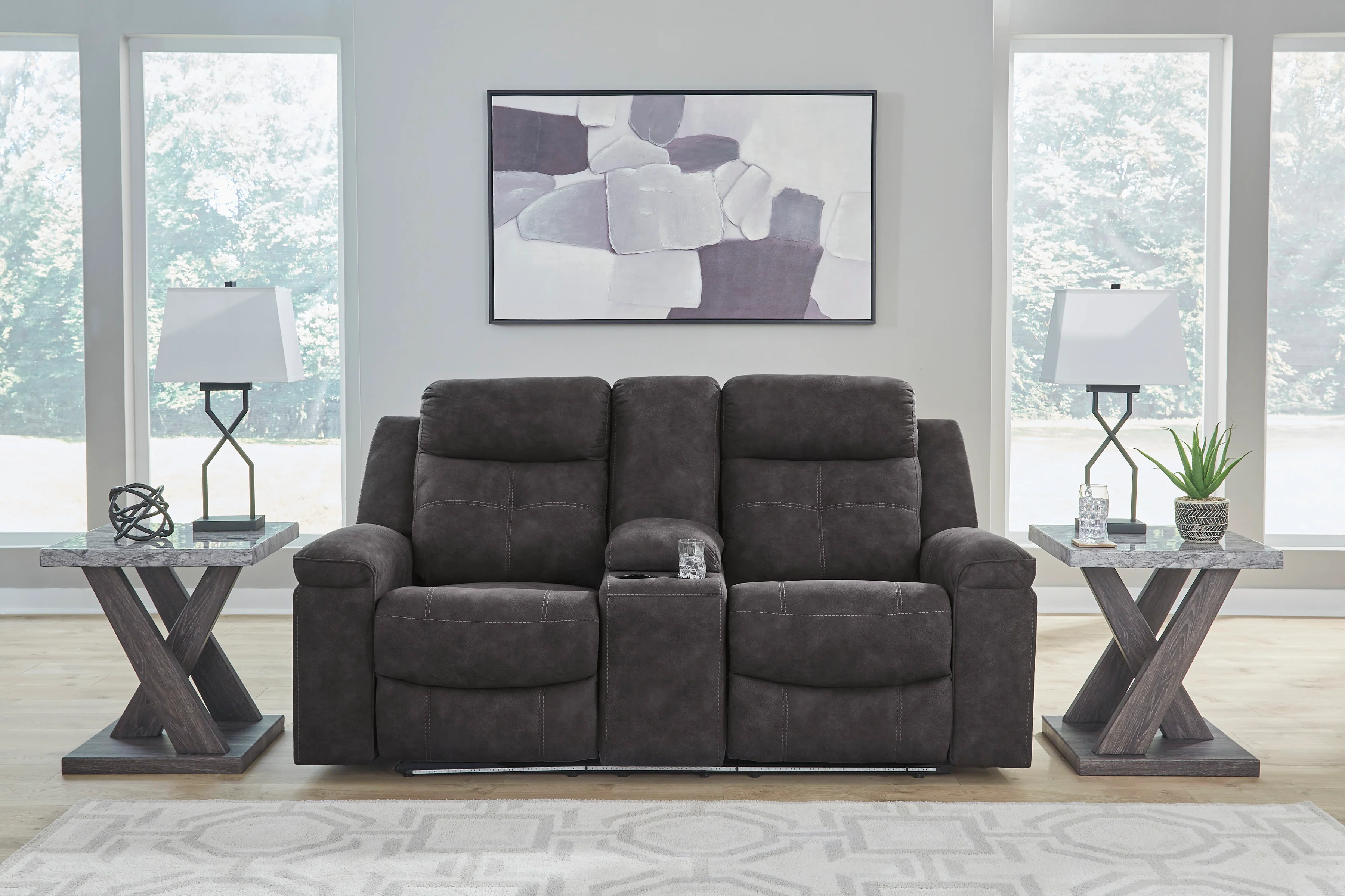 Brysonview Reclining Console Loveseat