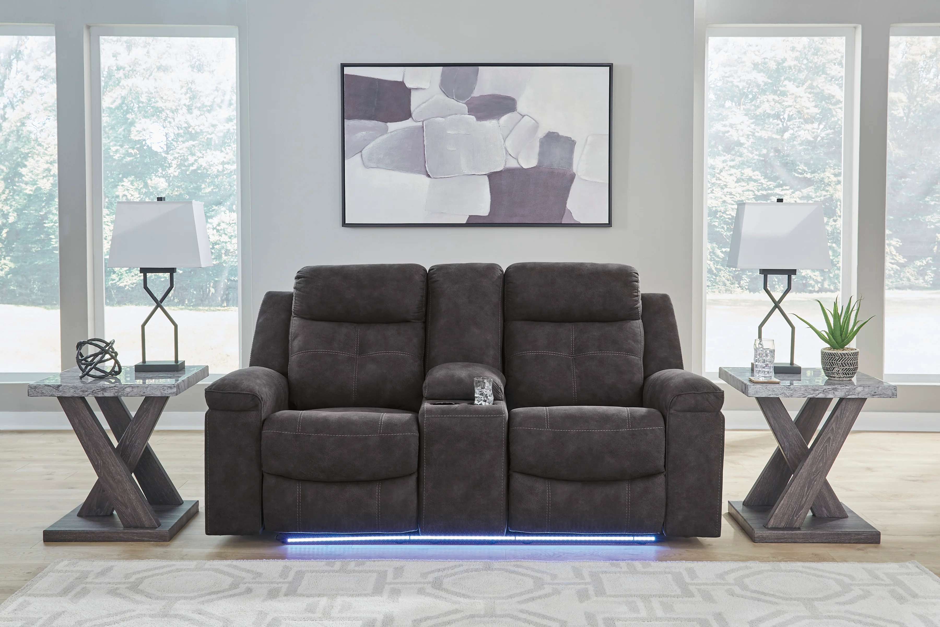 Brysonview Reclining Console Loveseat