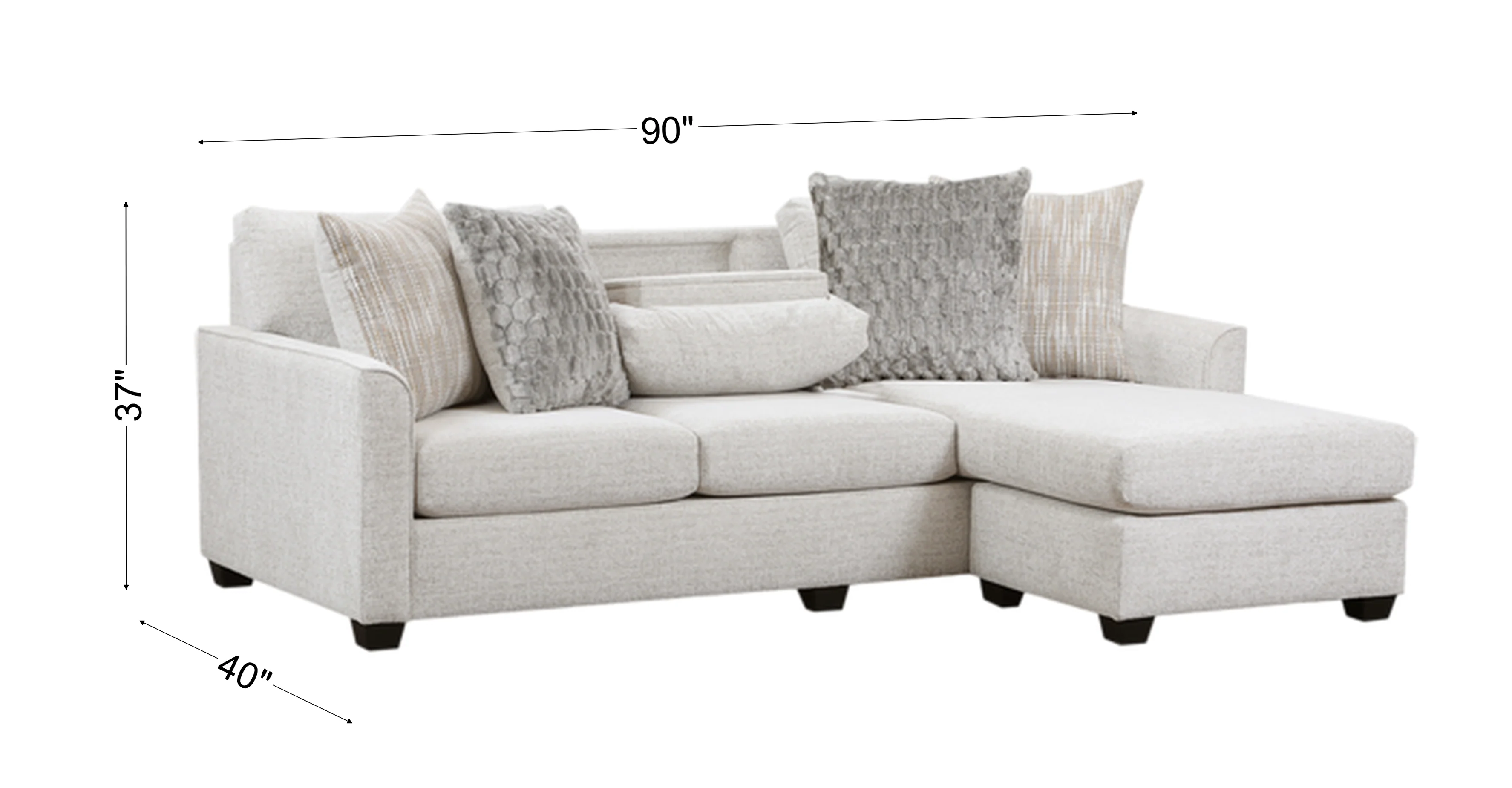 Forte Sofa Chaise with Drop-Down Table