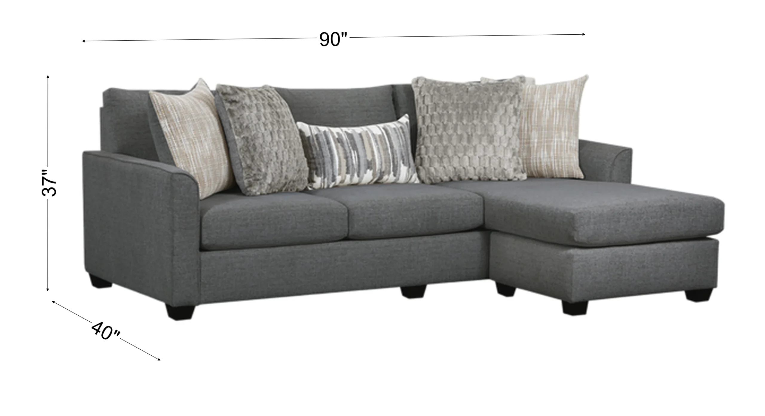 Forte Sofa Chaise with Drop-Down Table