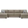 Newellen 3-Piece Sectional with Double Chaise