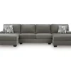 Newellen 3-Piece Sectional with Double Chaise