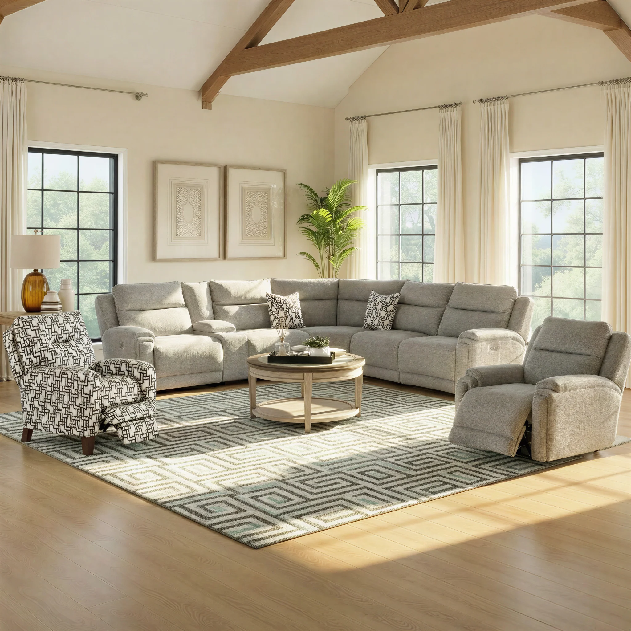Davenport Power Hi-Leg Recliner