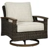 Ashley Paradise Trail Outdoor Patio Swivel Lounge Chair (Set of 2)