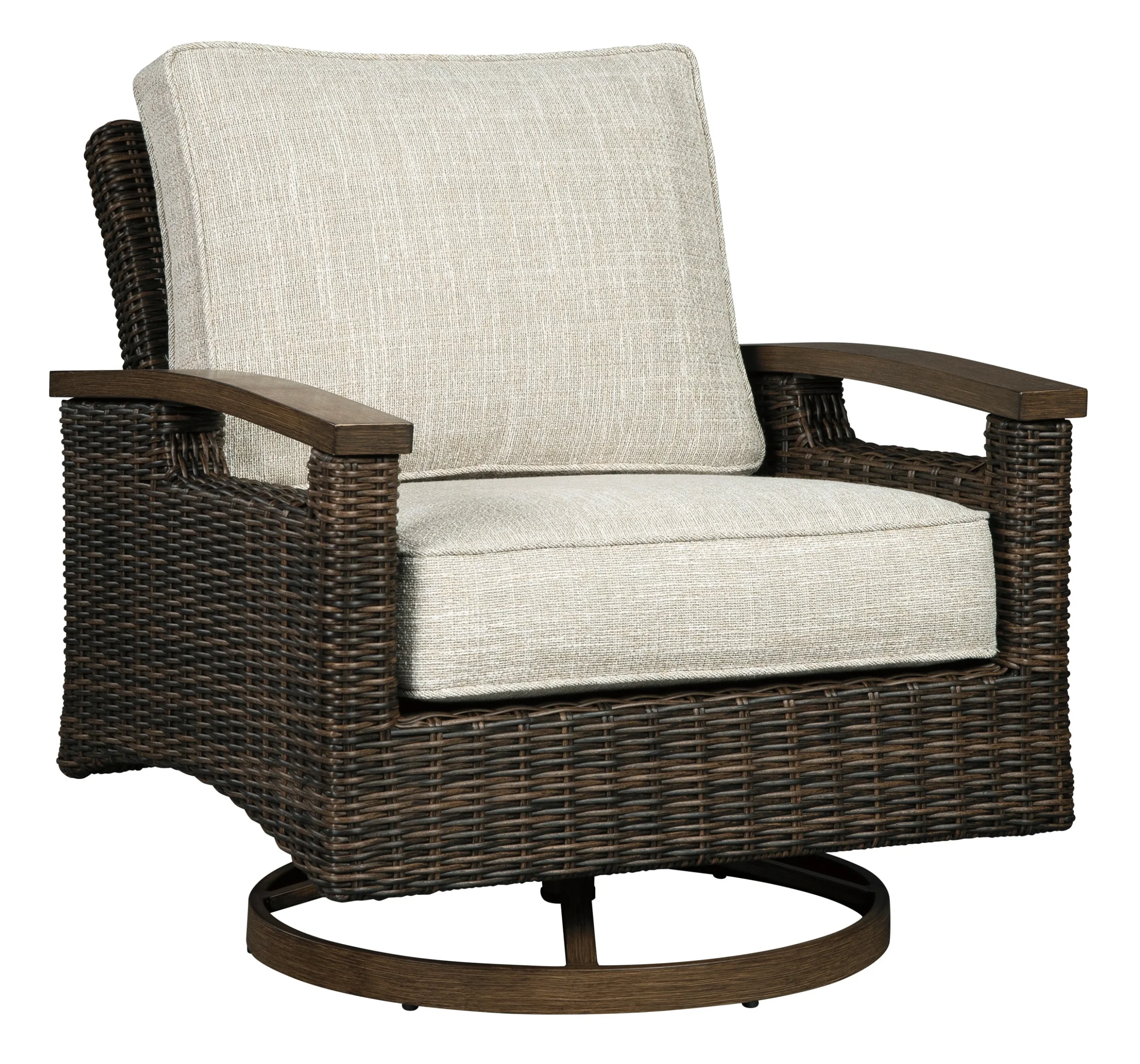 Ashley Paradise Trail Outdoor Patio Swivel Lounge Chair (Set of 2)