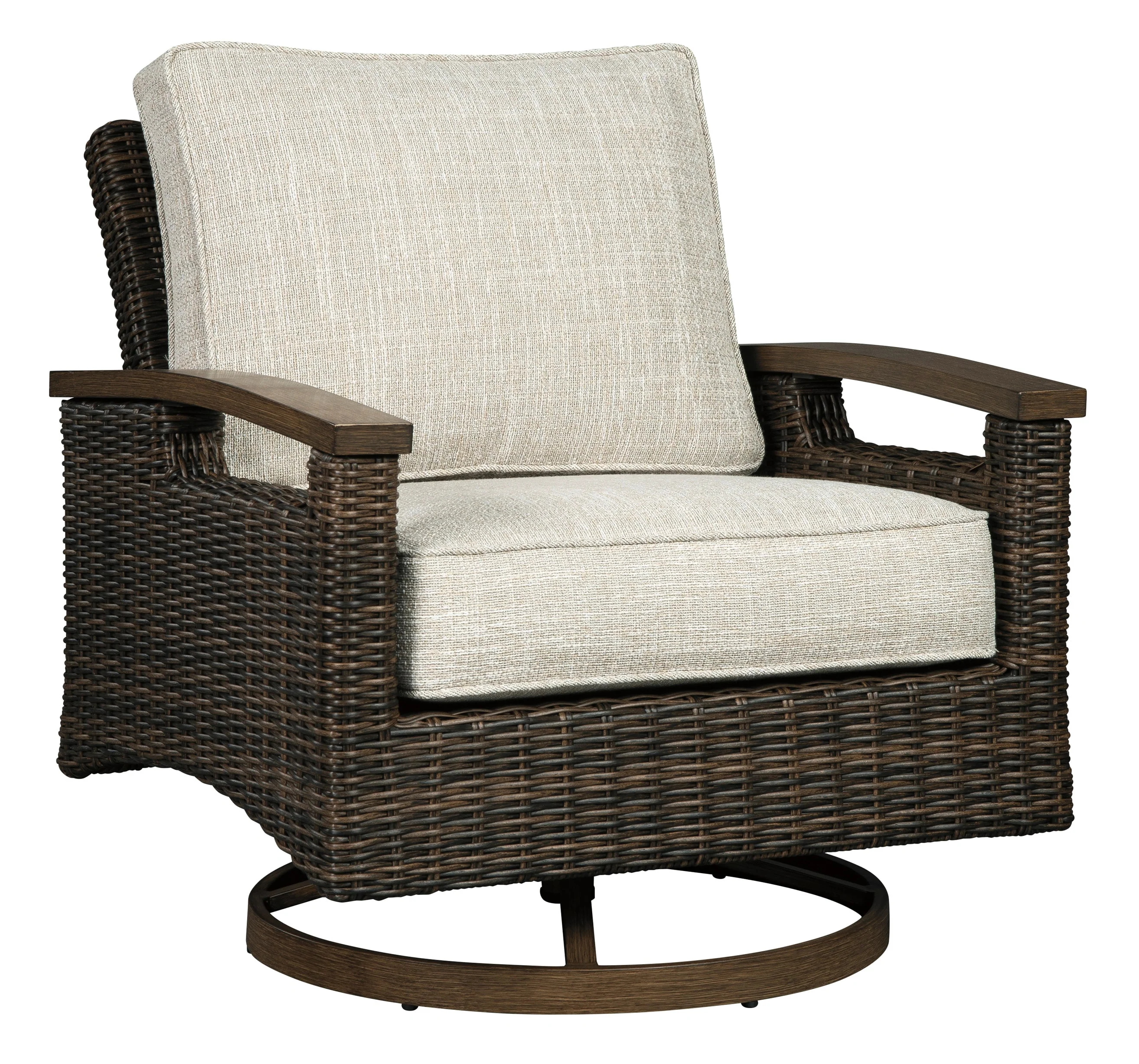 Ashley Paradise Trail Outdoor Patio Swivel Lounge Chair (Set of 2)