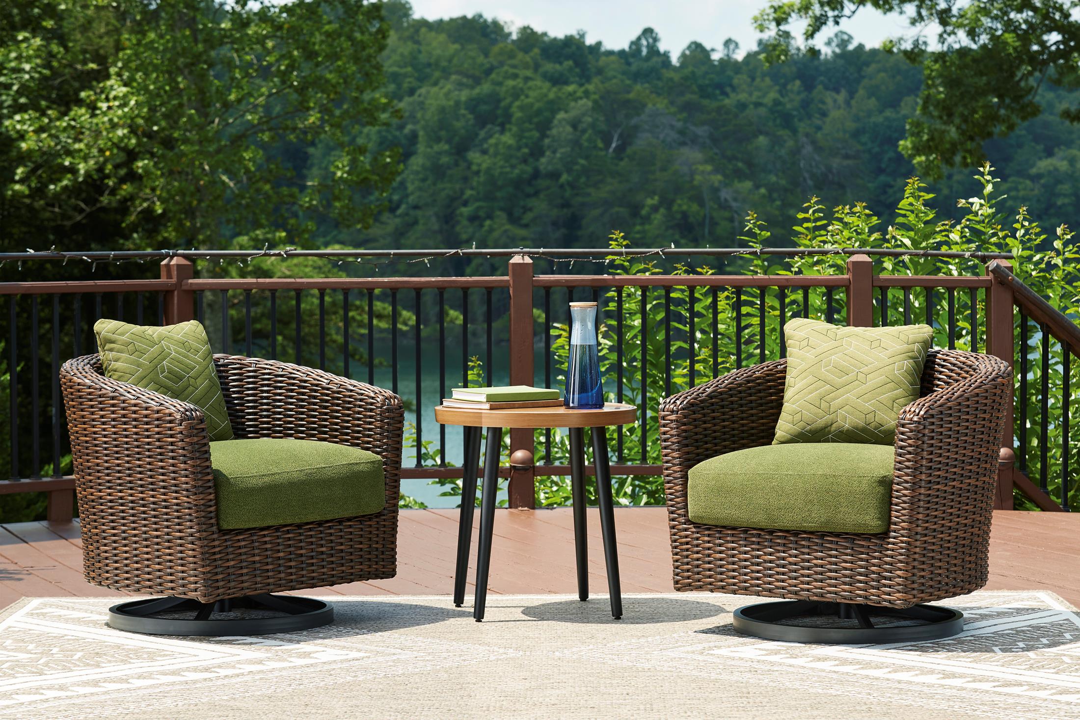 Ashley Horizon Hall Outdoor Patio Swivel Lounge Chair