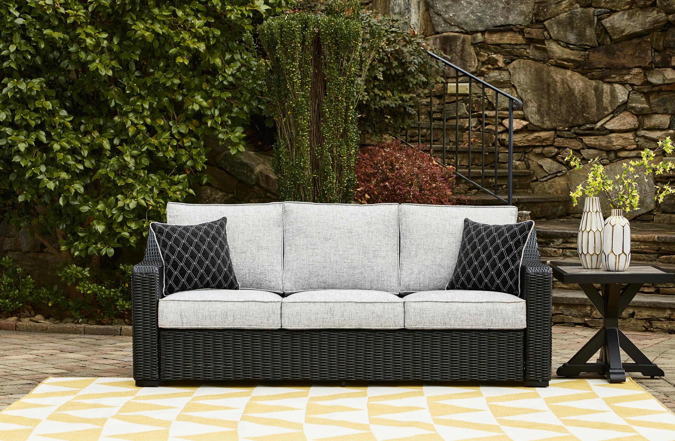 Ashley Beachcroft Outdoor Patio Sofa with Cushion