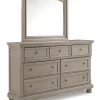 Lettner 7 Drawer Dresser and Mirror