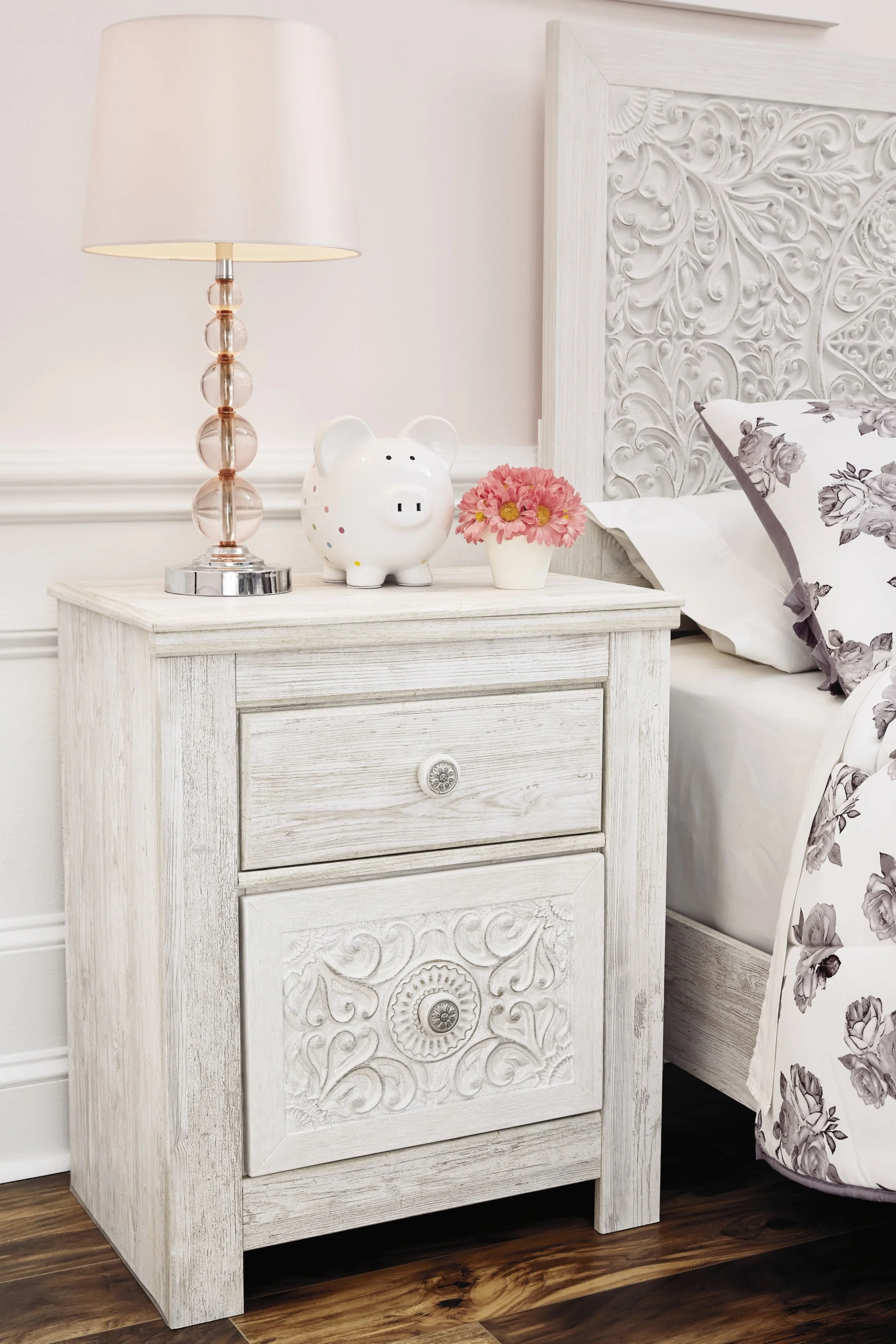 Ashley Paxberry 25" 2 Drawer Charging Nightstand