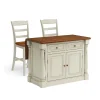 Monarch Wood Top Kitchen Island Set