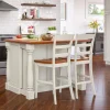 Monarch Wood Top Kitchen Island Set