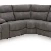 Next-Gen DuraPella 6-Piece Power Reclining Console Sectional