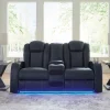 Fyne-Dyme Dual Power Reclining Loveseat with Console