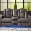 Fyne-Dyme Dual Power Reclining Loveseat with Console