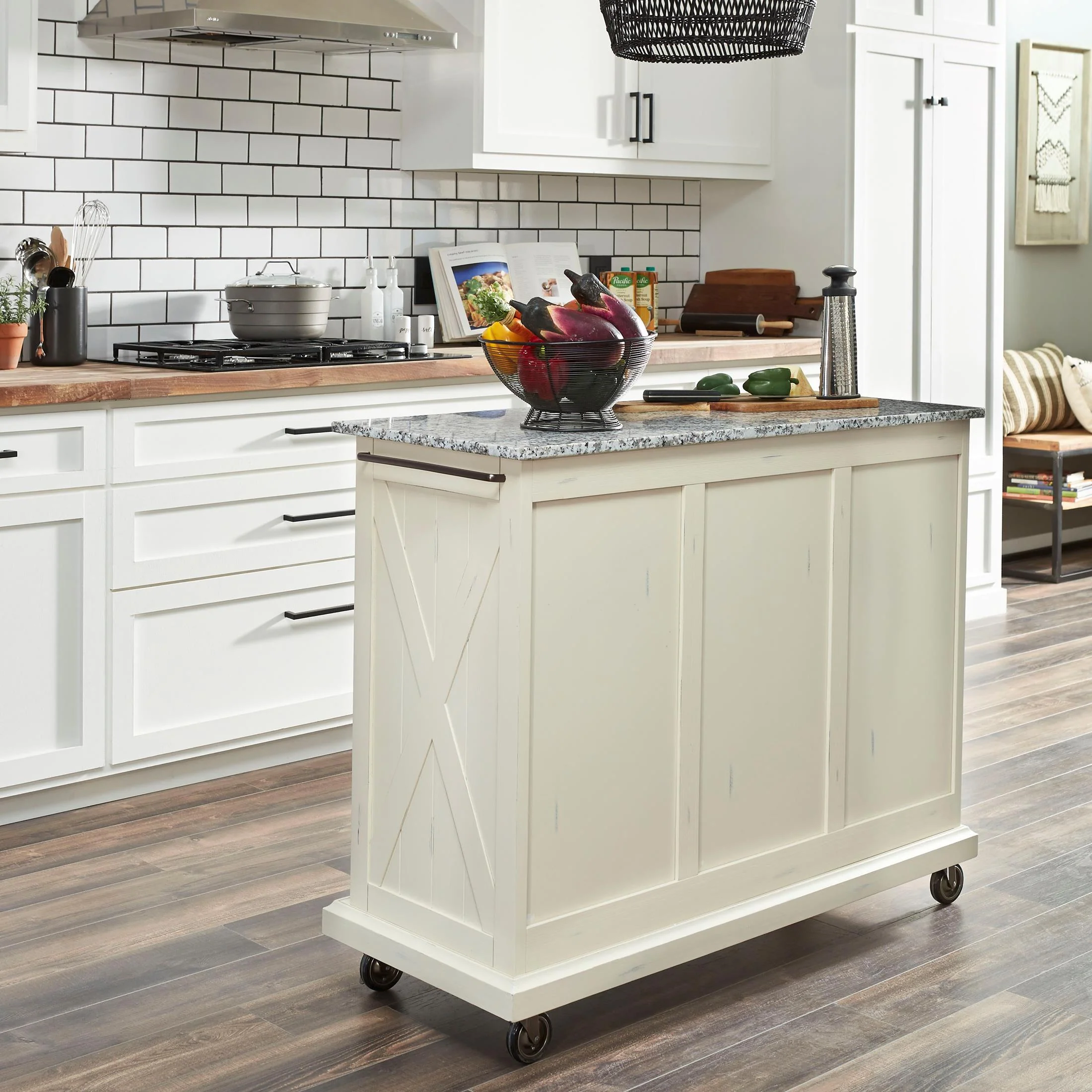 Bay Lodge Granite Top Kitchen Cart