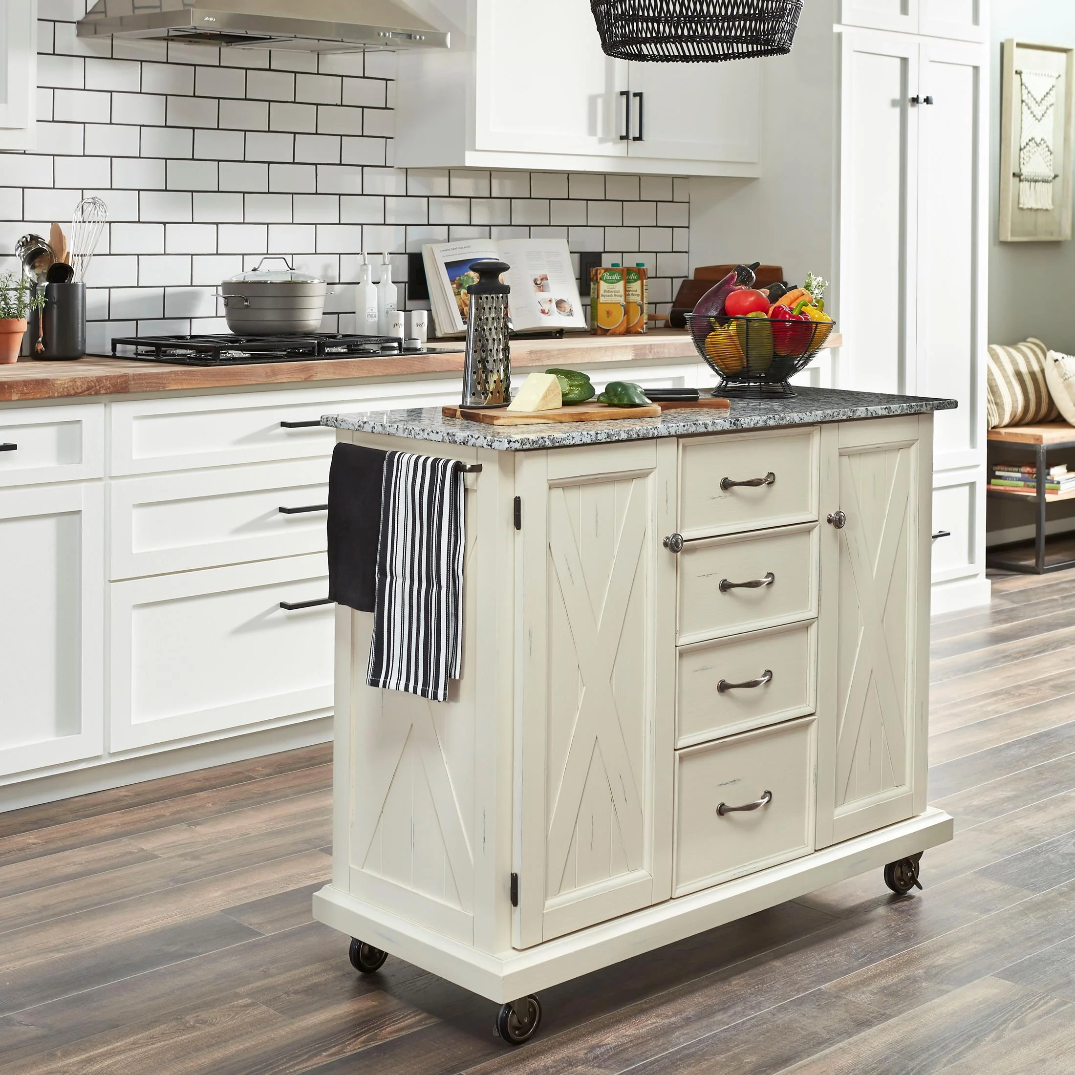 Bay Lodge Granite Top Kitchen Cart