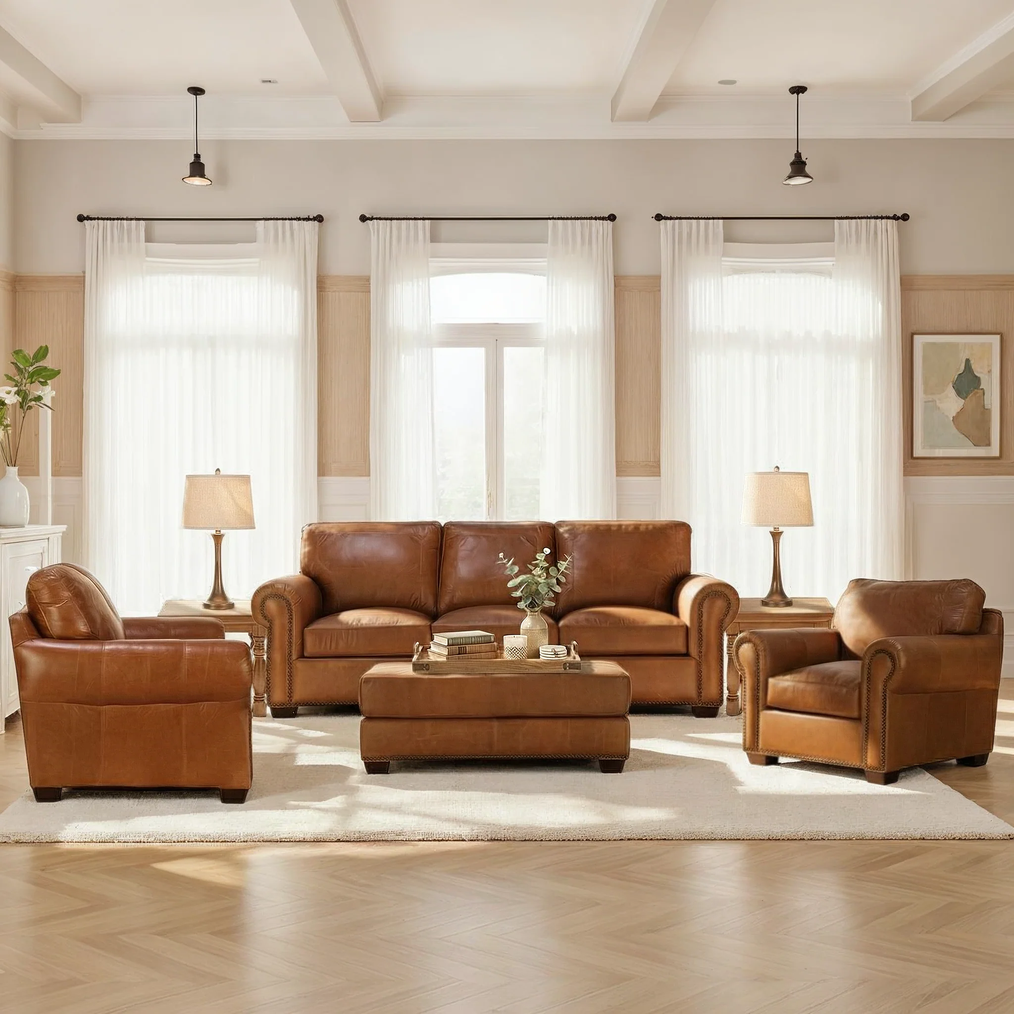 Park Avenue Leather Sofa