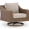 Ashley Revare Beach Outdoor Patio Swivel Lounge w/ Cushion