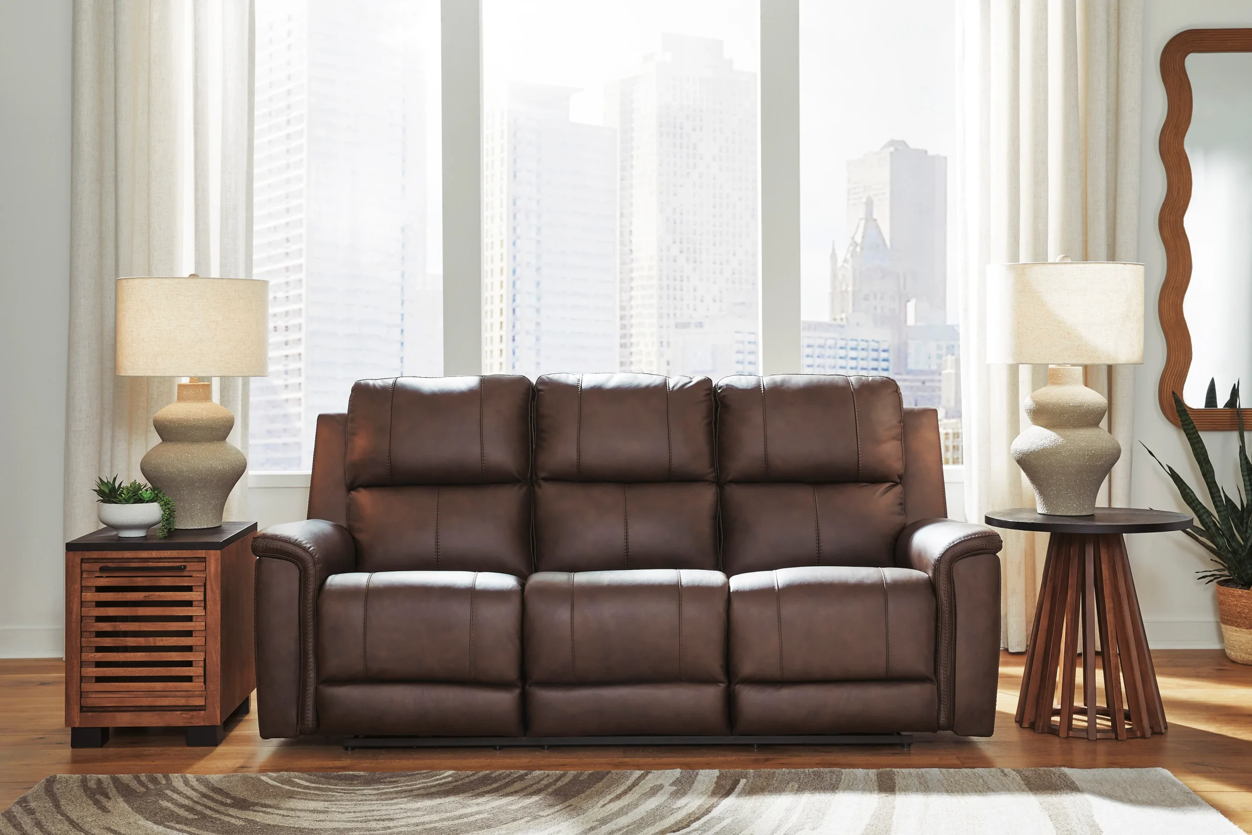 Beryton Power Reclining Sofa with Adjustable Headrest