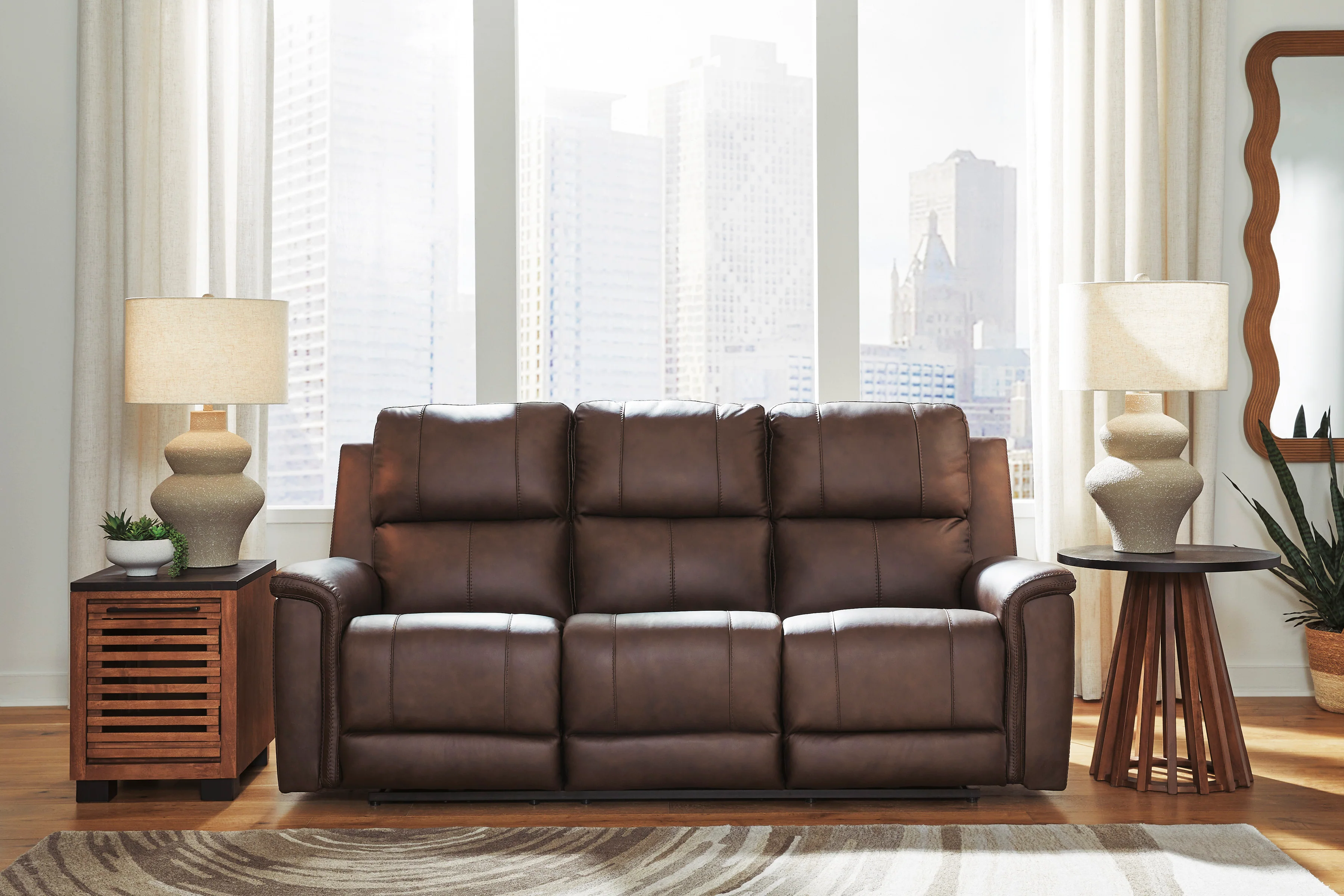 Beryton Power Reclining Sofa with Adjustable Headrest