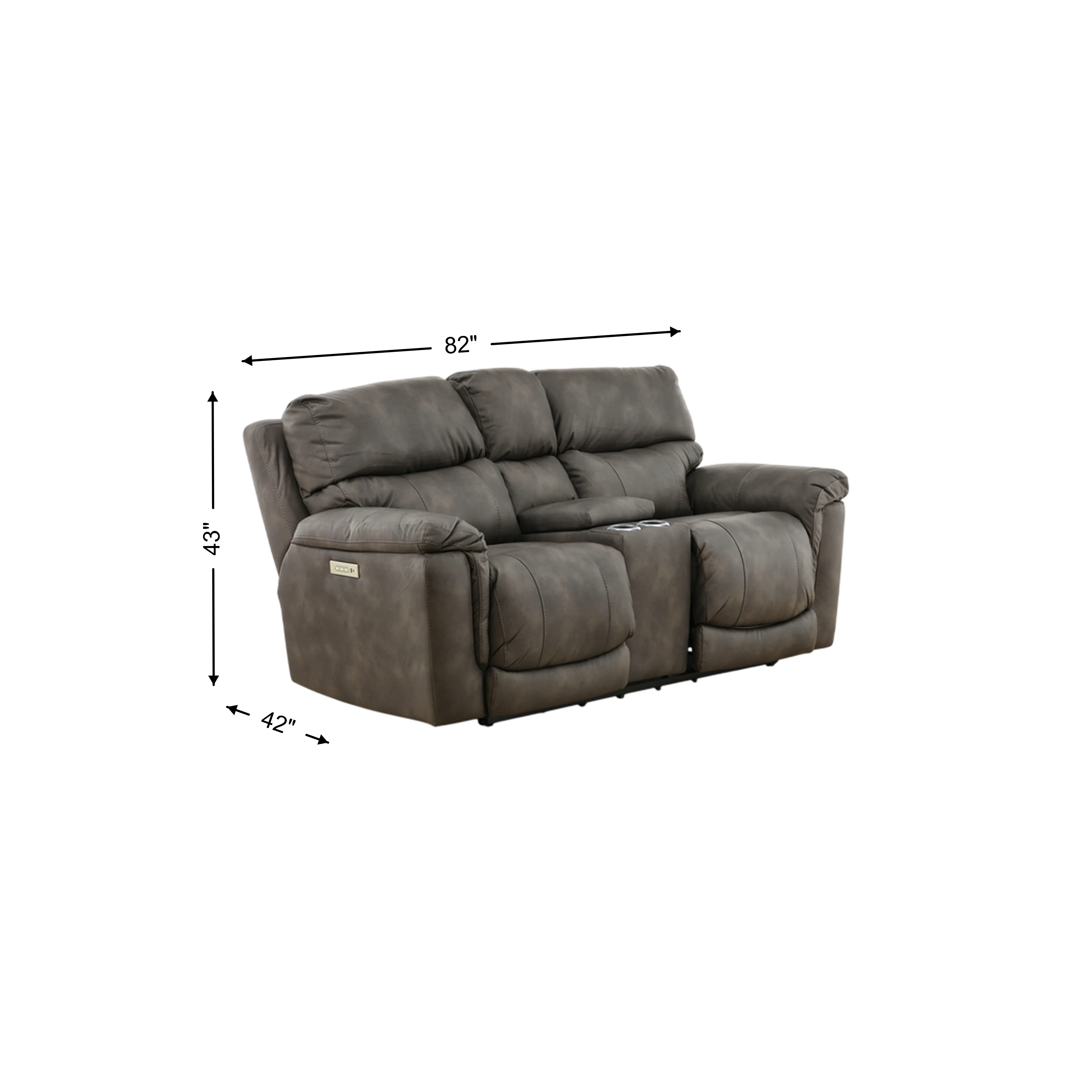 Gale Triple Power Reclining Console Loveseat