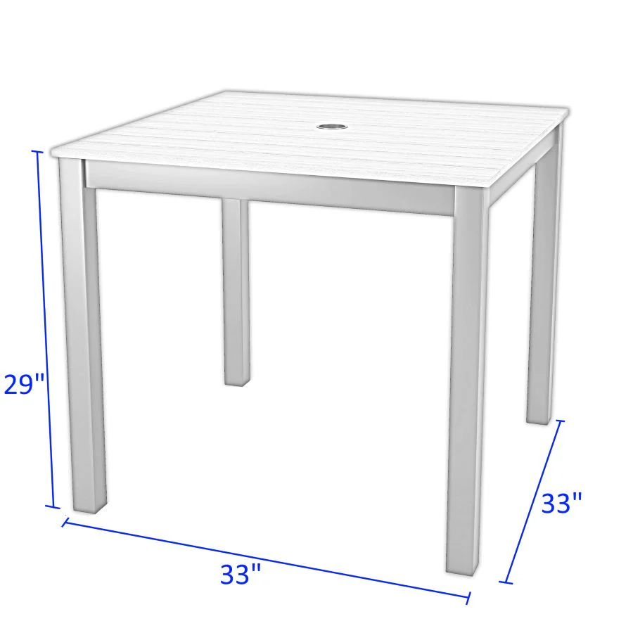 Chalfonte 5-Piece Square 33" Outdoor Patio Dining Set