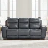Momentum Moves Leather Power Reclining Sofa with Adjustable Headrest