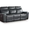 Momentum Moves Leather Power Reclining Sofa with Adjustable Headrest