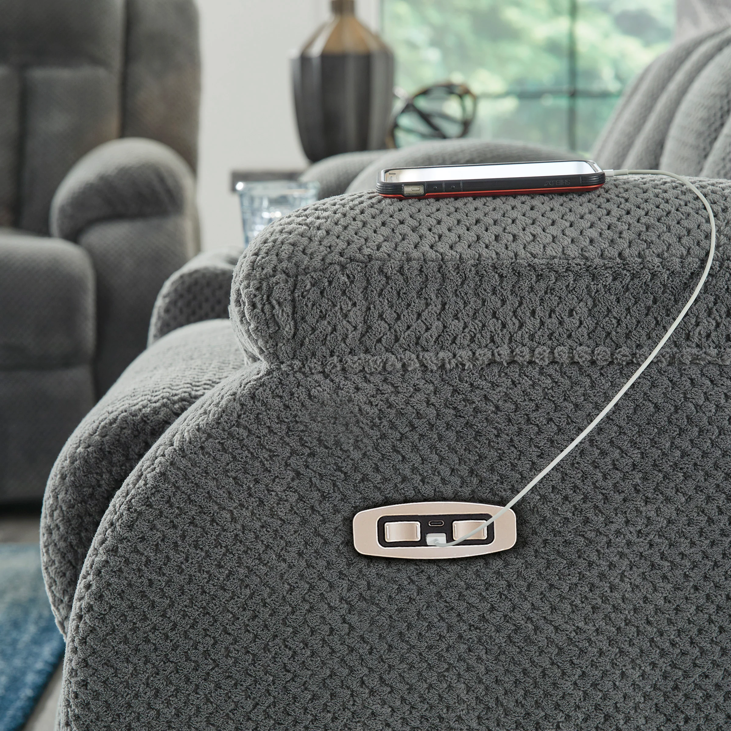 Greely Bend Power Reclining Console Loveseat