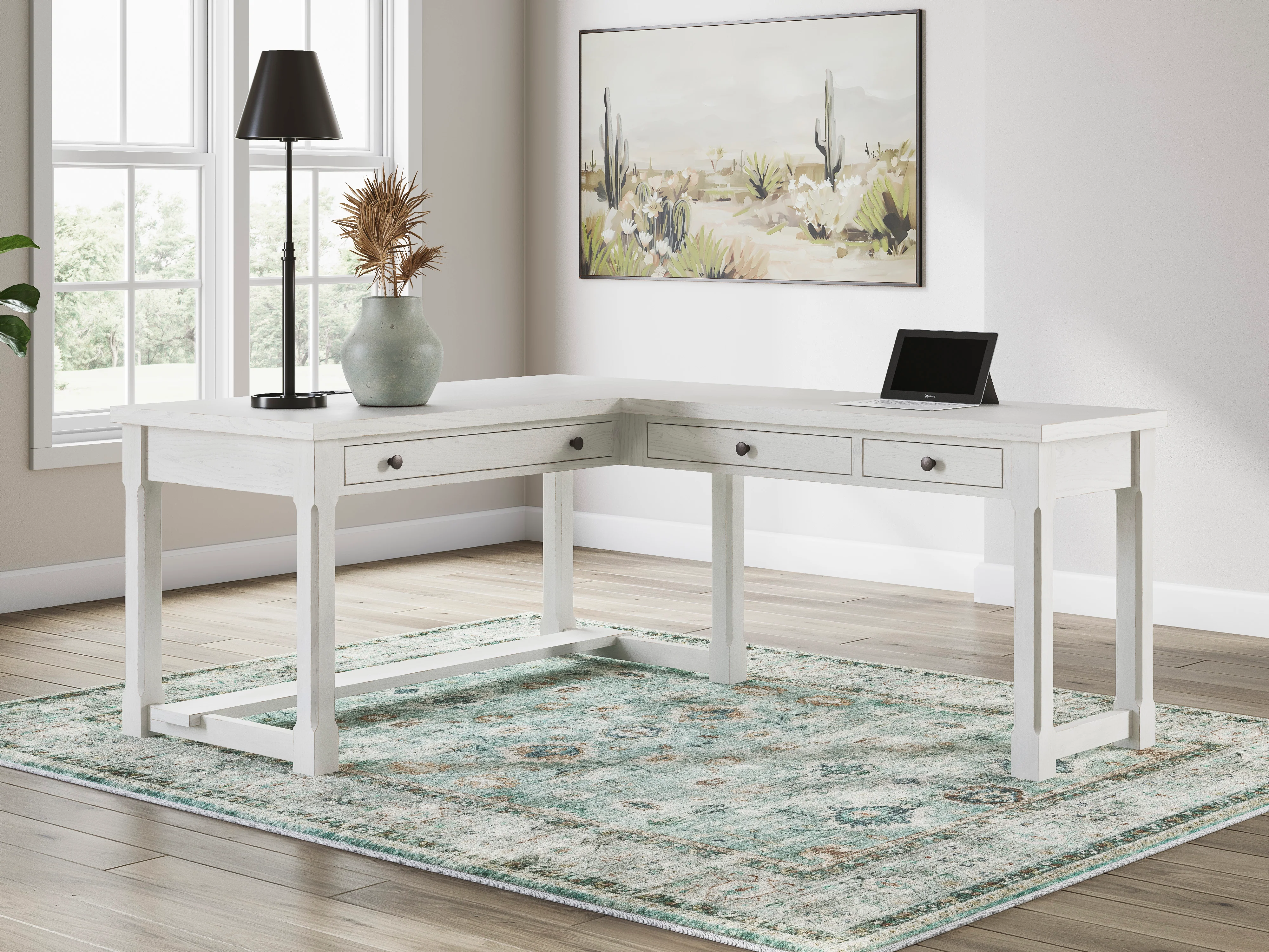 Robbinsdale L-Shaped Home Office Desk