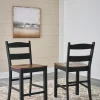 Valebeck Counter Height Bar Stool with Back (Set of 2)