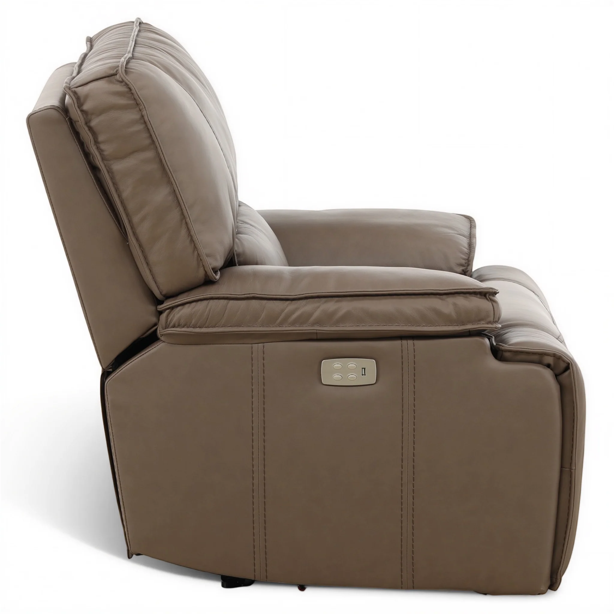 Bozeman II Leather Power Recliner with Adjustable Headrest