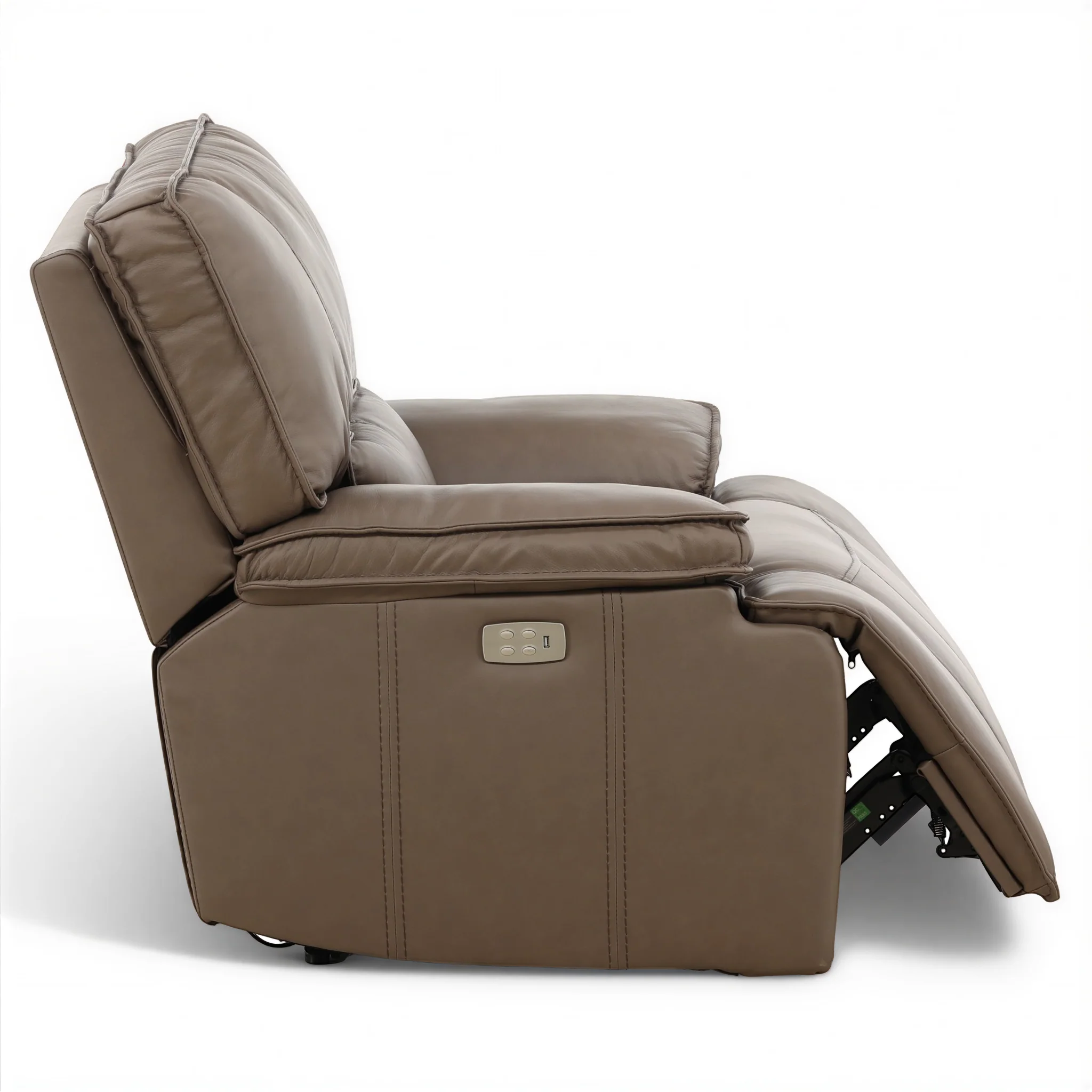 Bozeman II Leather Power Recliner with Adjustable Headrest