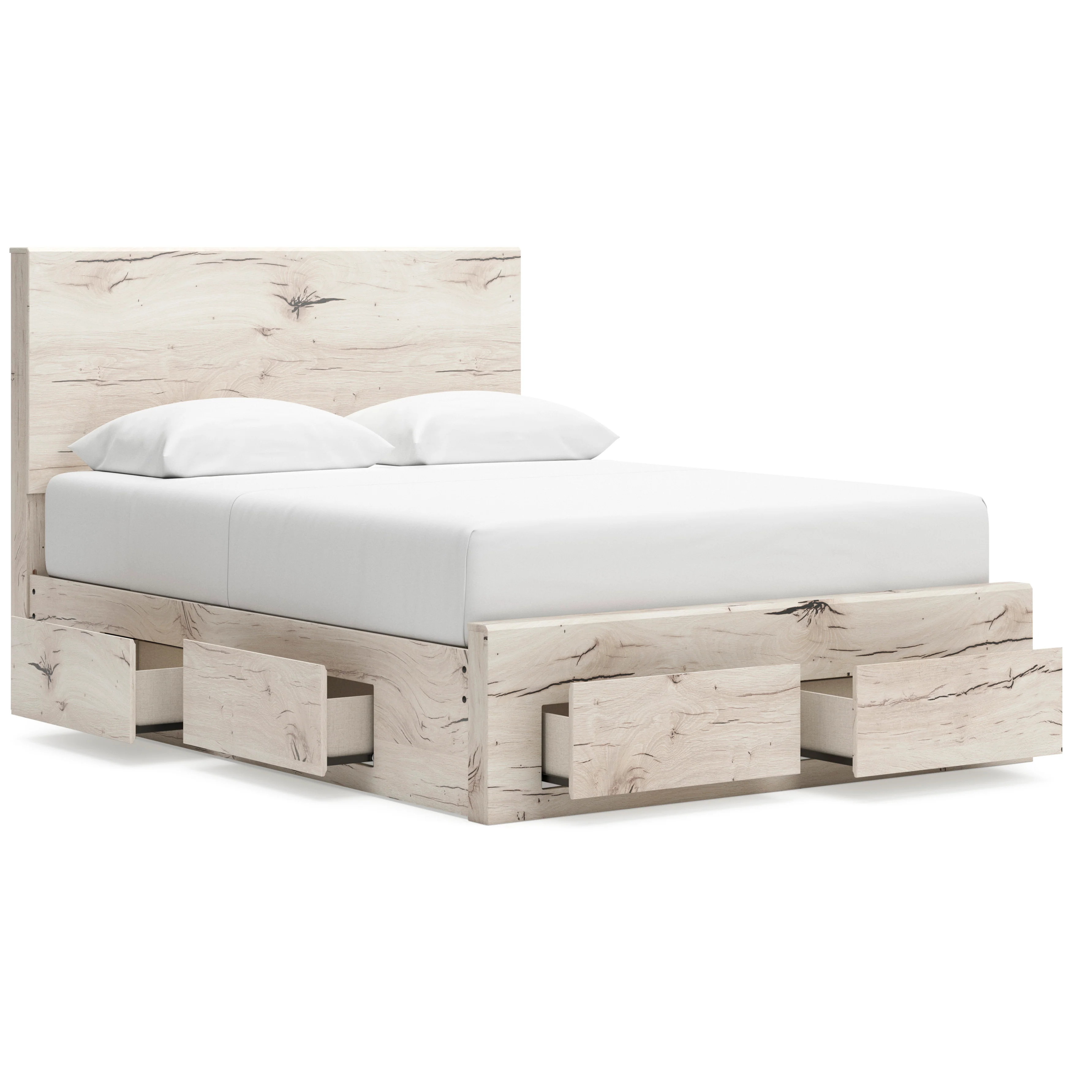 Ashley Lawroy Panel Six Drawer Storage Bed