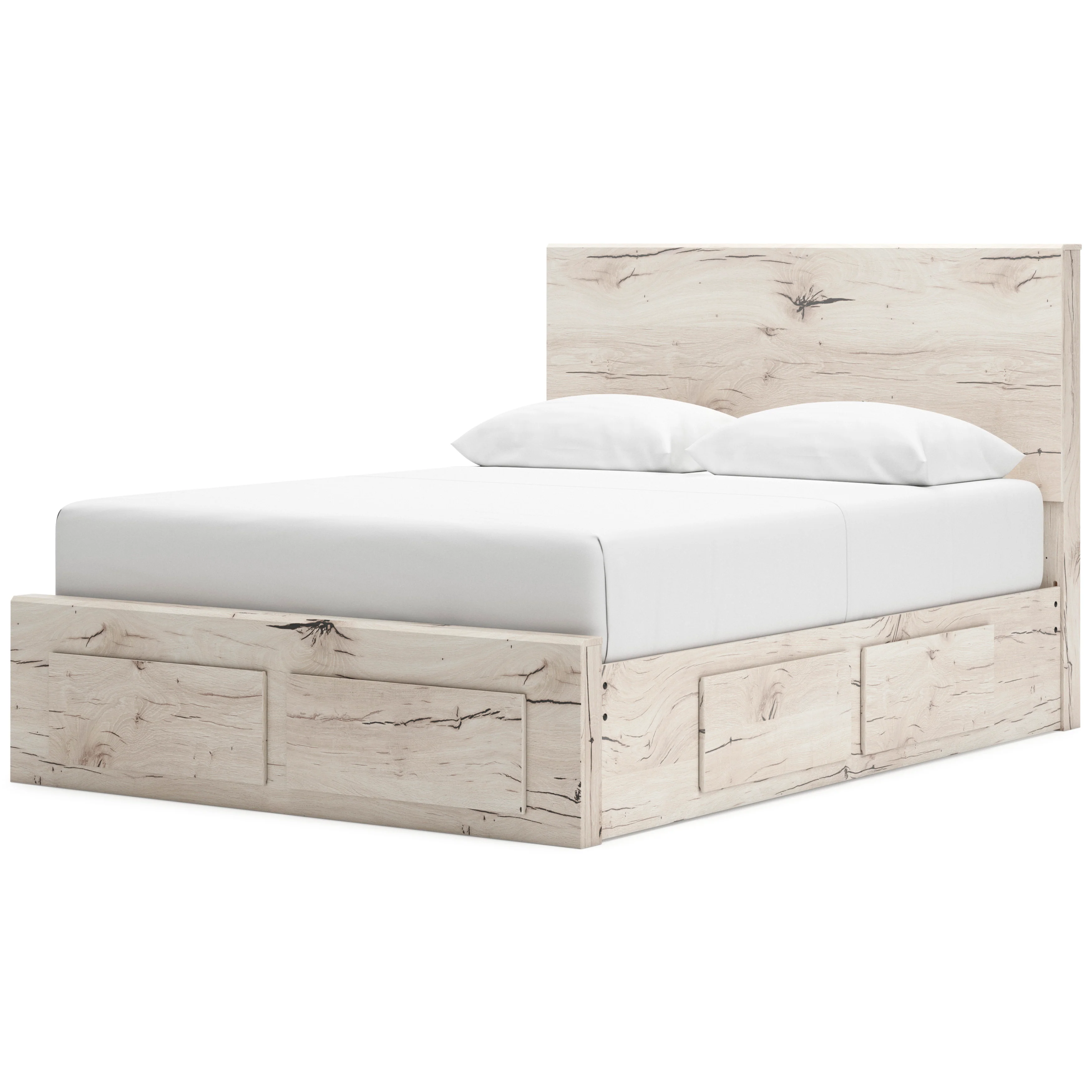 Ashley Lawroy Panel Six Drawer Storage Bed