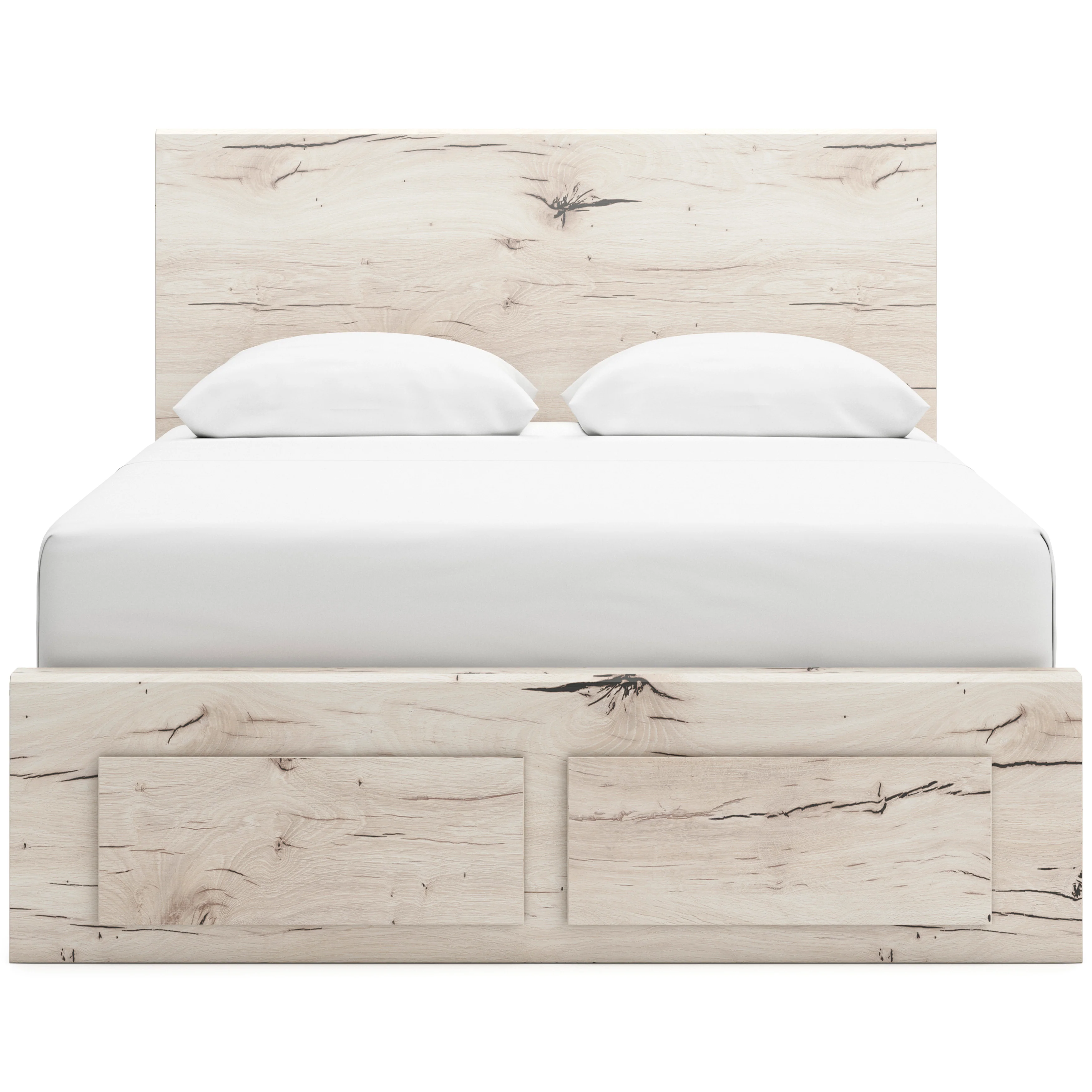 Ashley Lawroy Panel Six Drawer Storage Bed