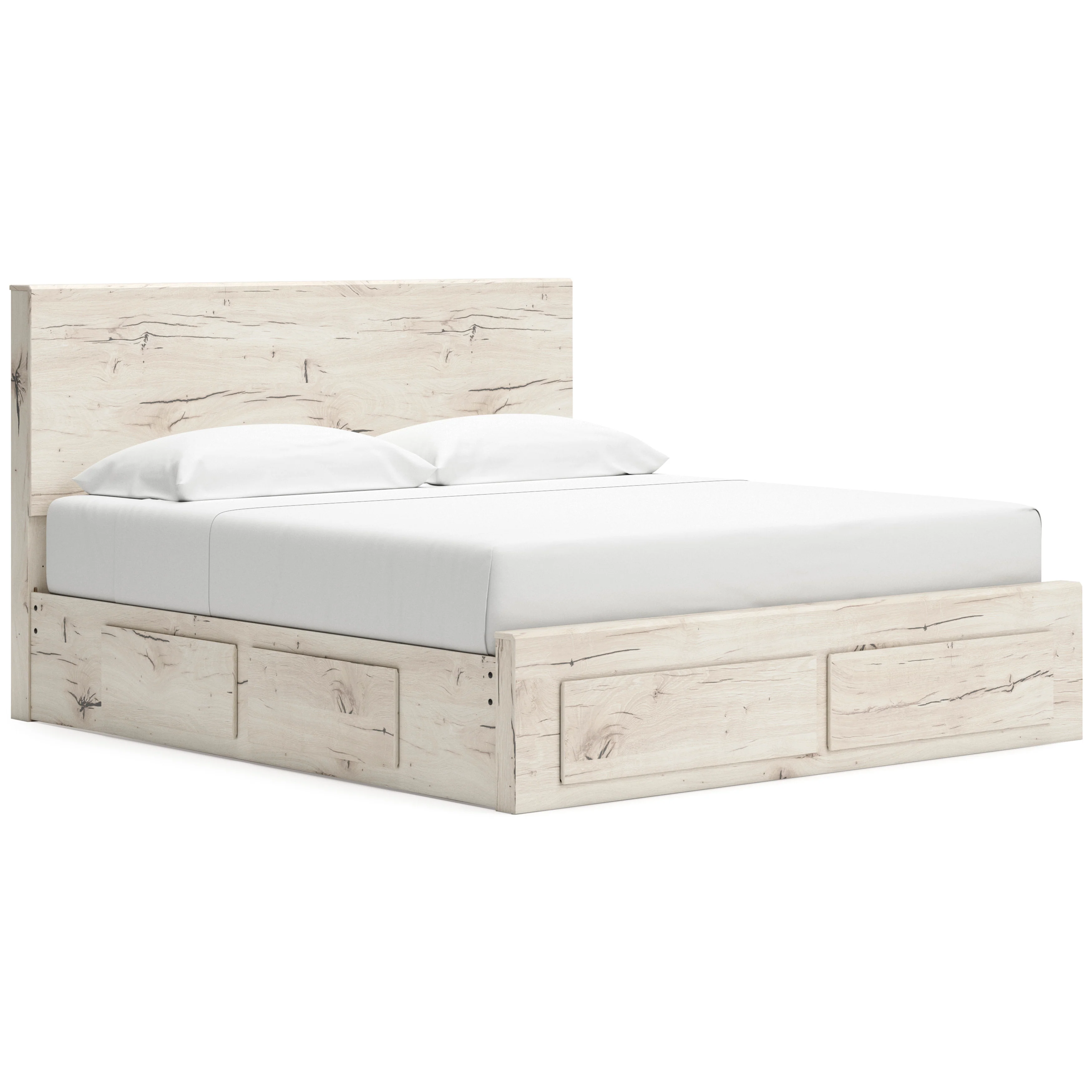 Ashley Lawroy Panel Six Drawer Storage Bed