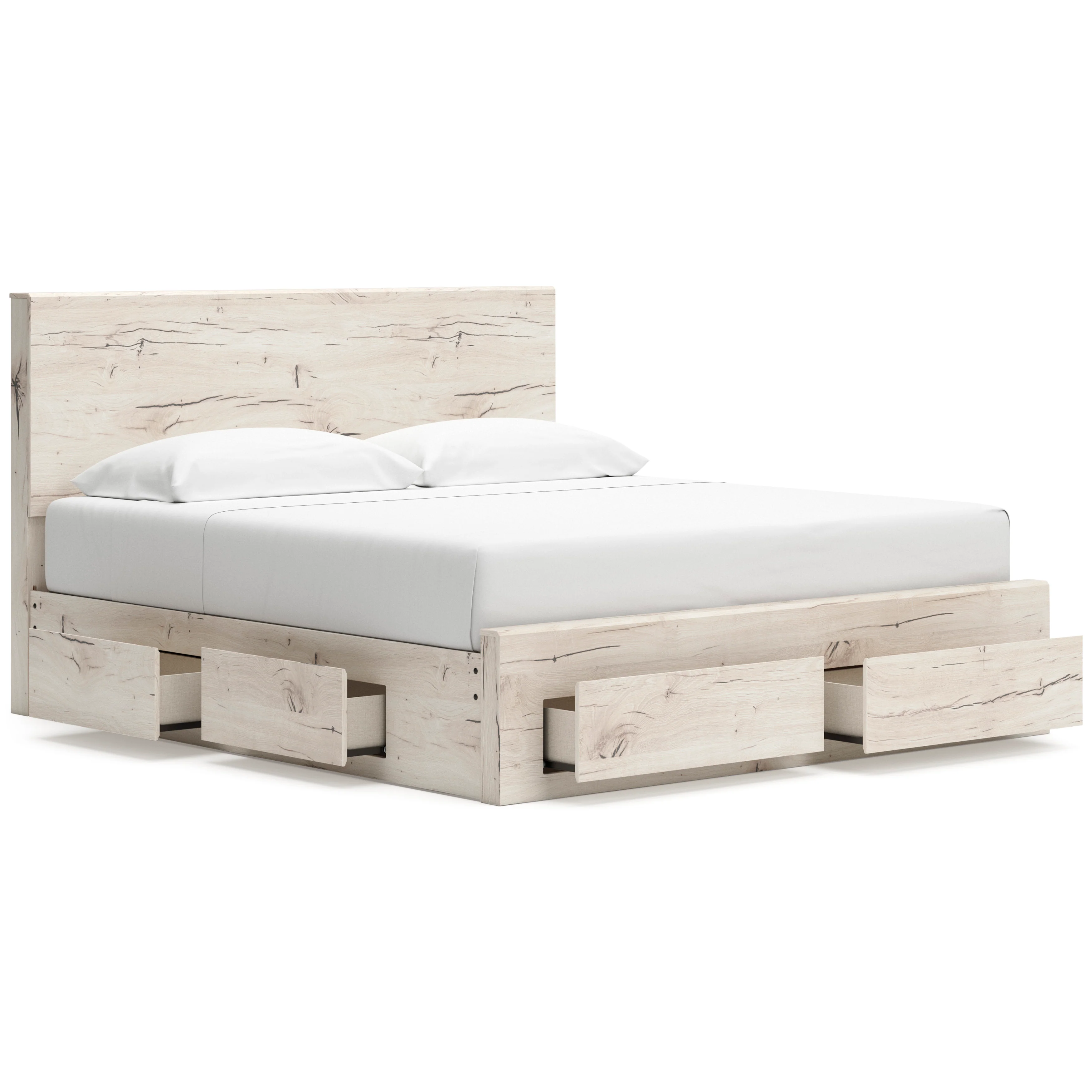 Ashley Lawroy Panel Six Drawer Storage Bed