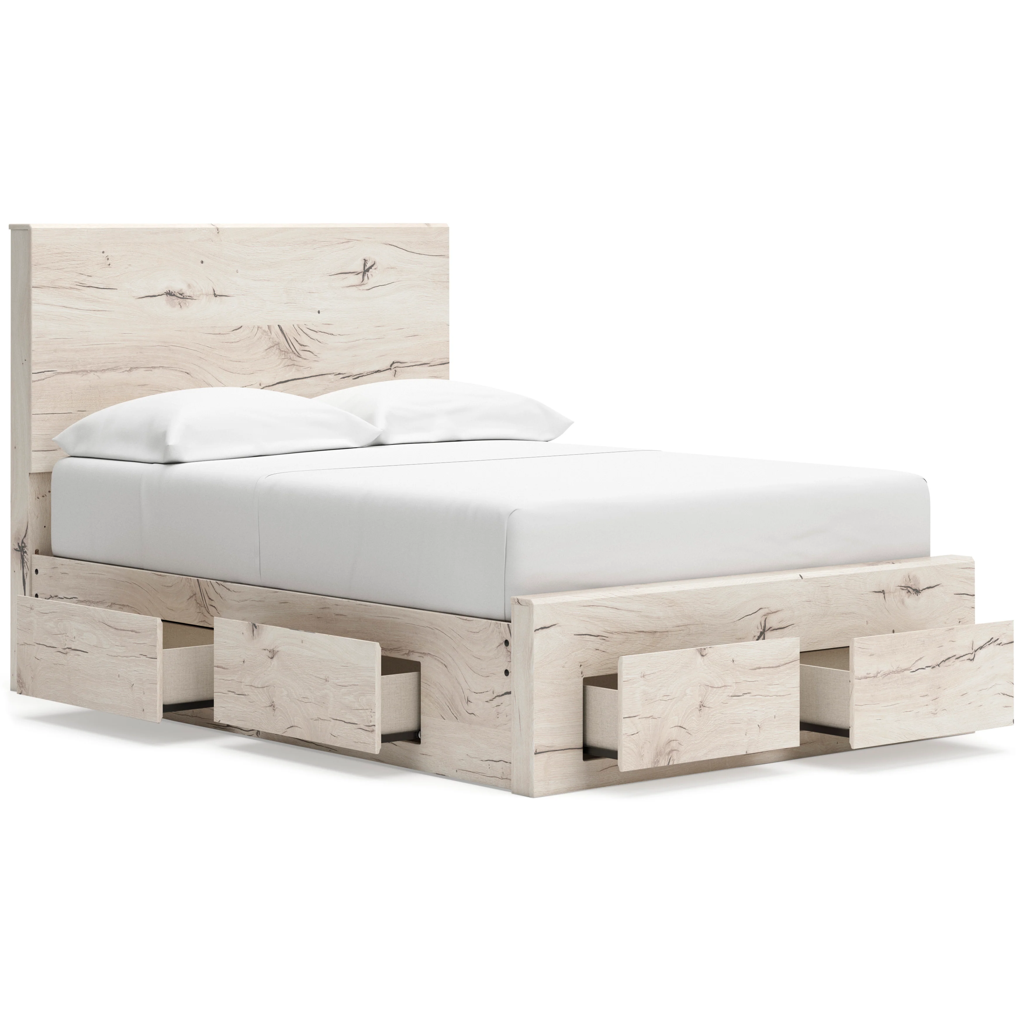 Ashley Lawroy Panel Six Drawer Storage Bed