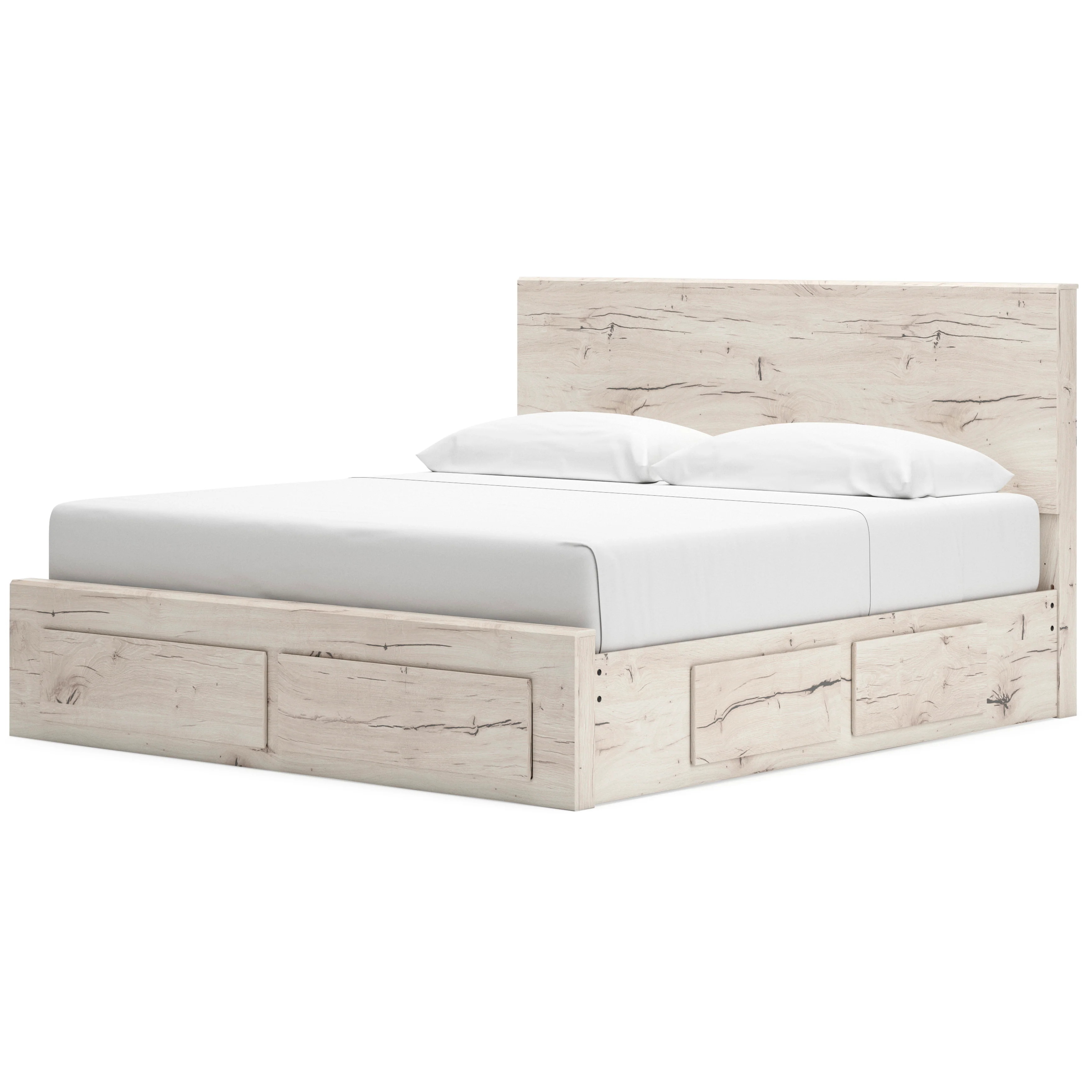Ashley Lawroy Panel Six Drawer Storage Bed