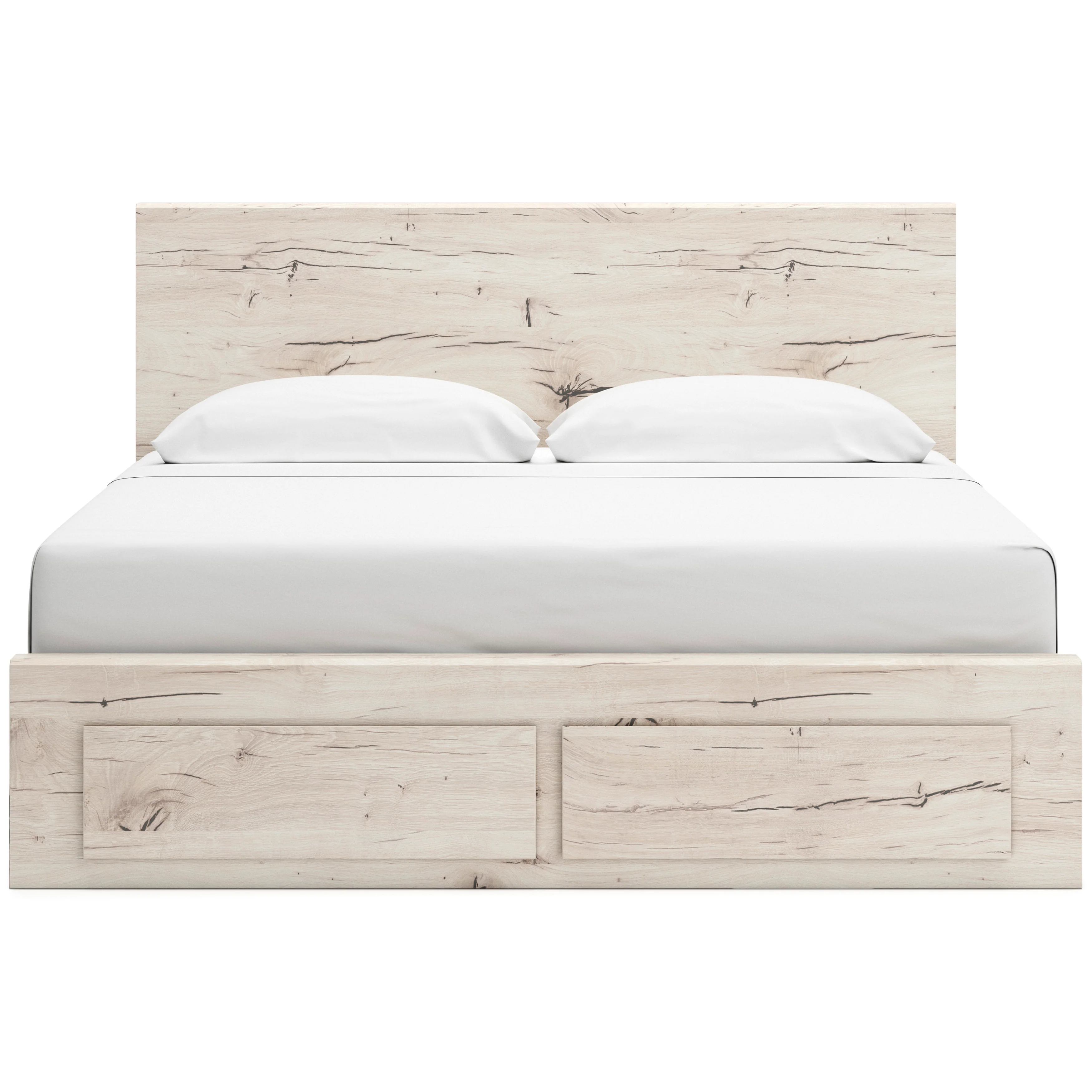 Ashley Lawroy Panel Six Drawer Storage Bed