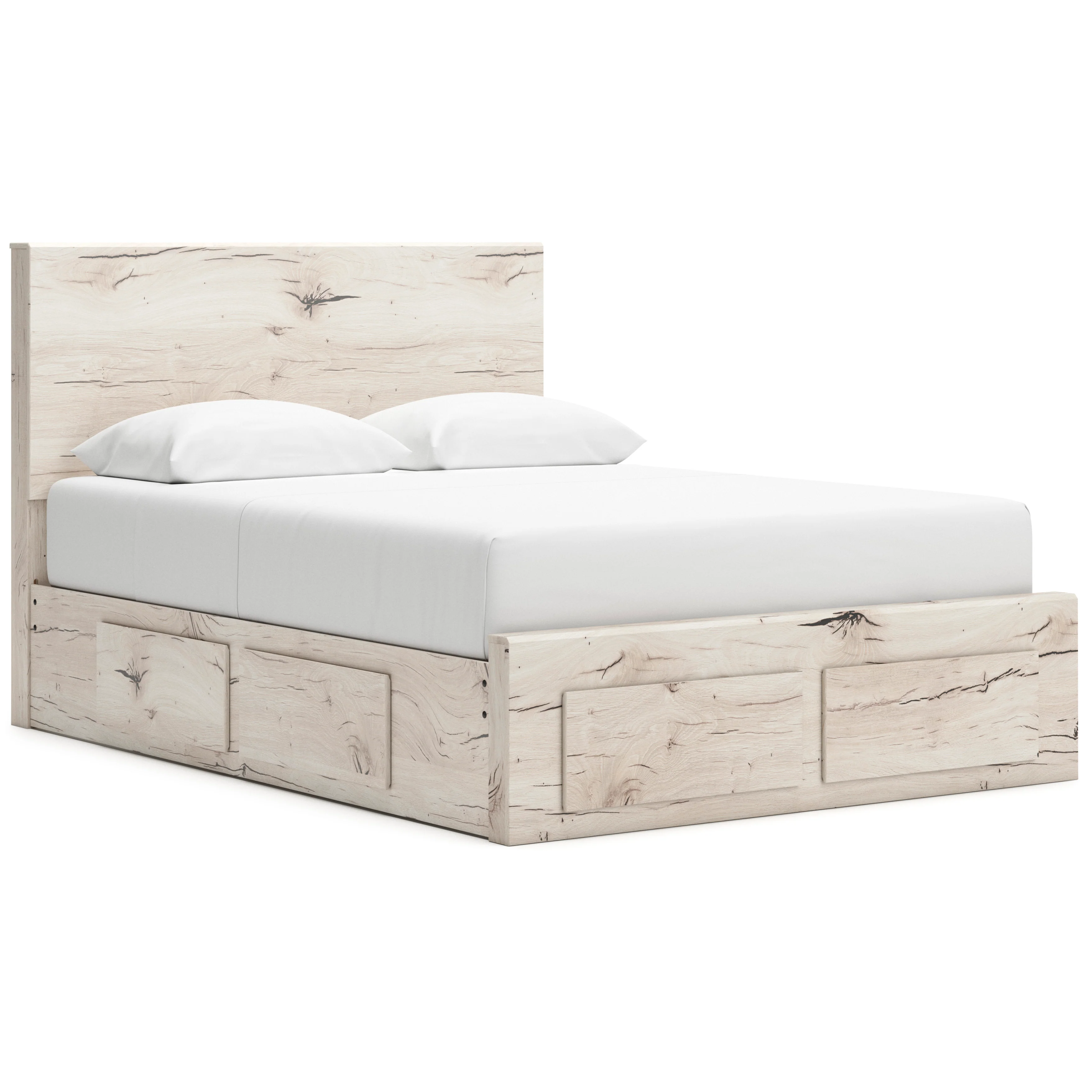 Ashley Lawroy Panel Six Drawer Storage Bed